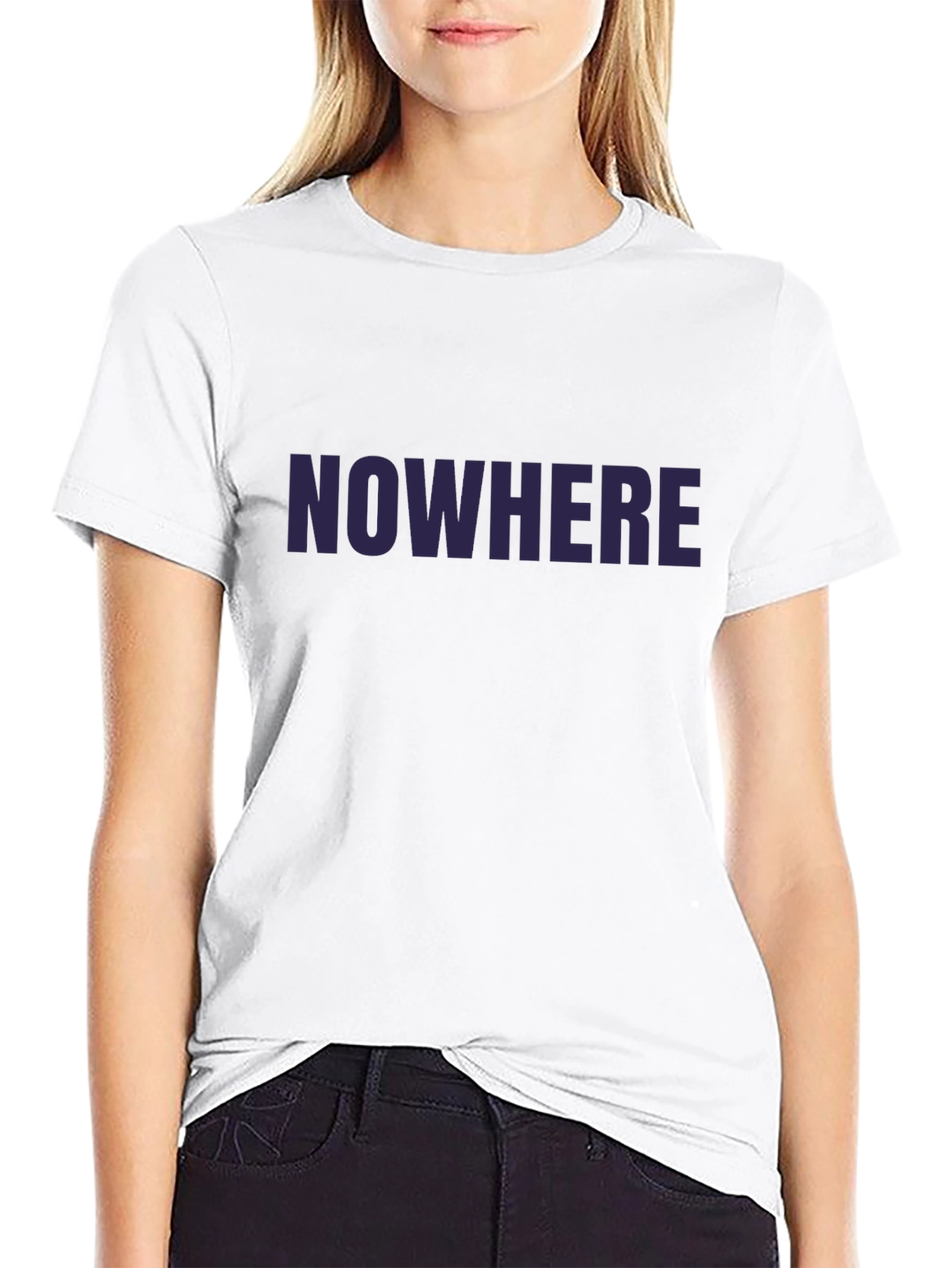 Nowhere Graphic Print Tee - Black Casual T-Shirt