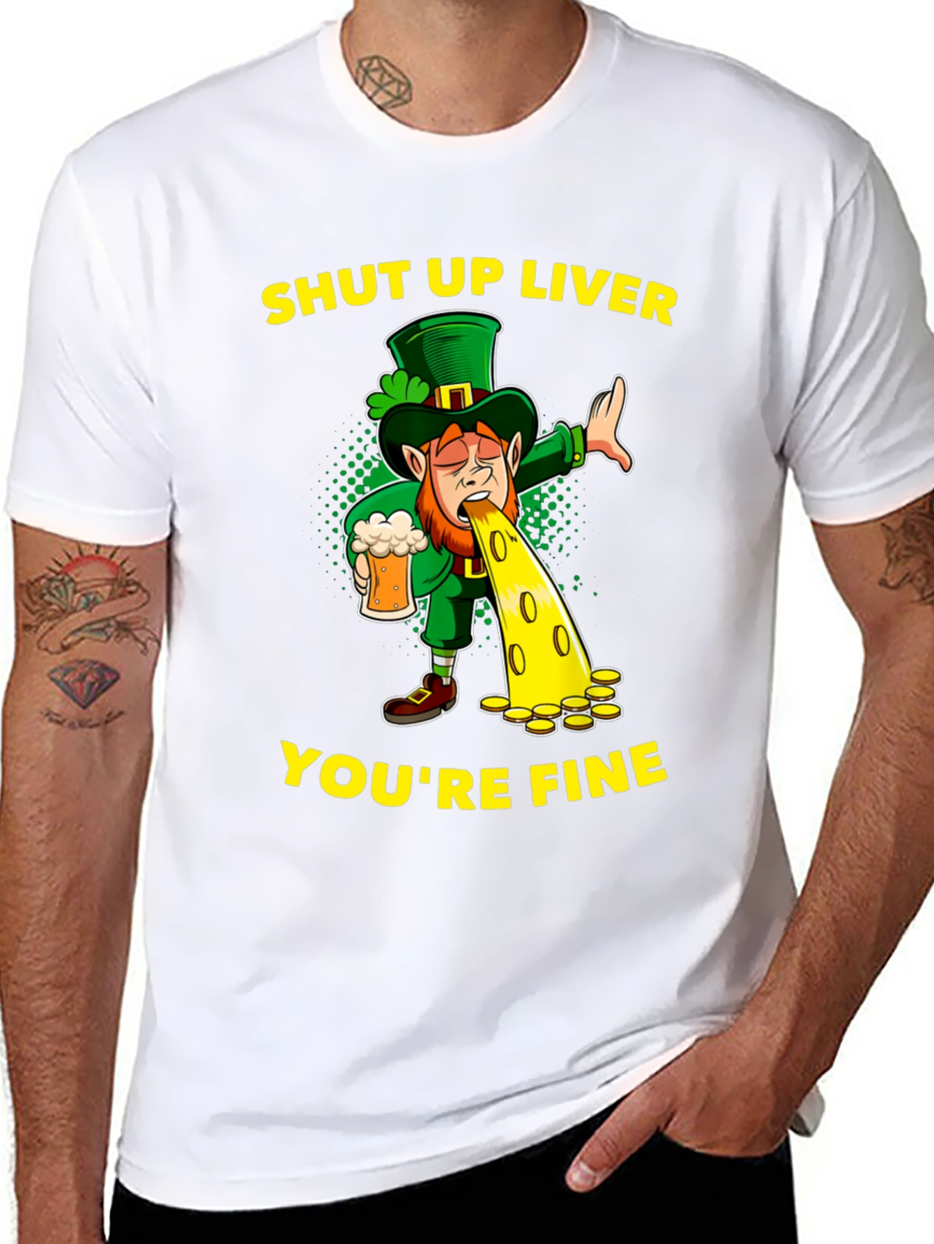 St. Patricks Day Shut Up Liver Graphic Tee