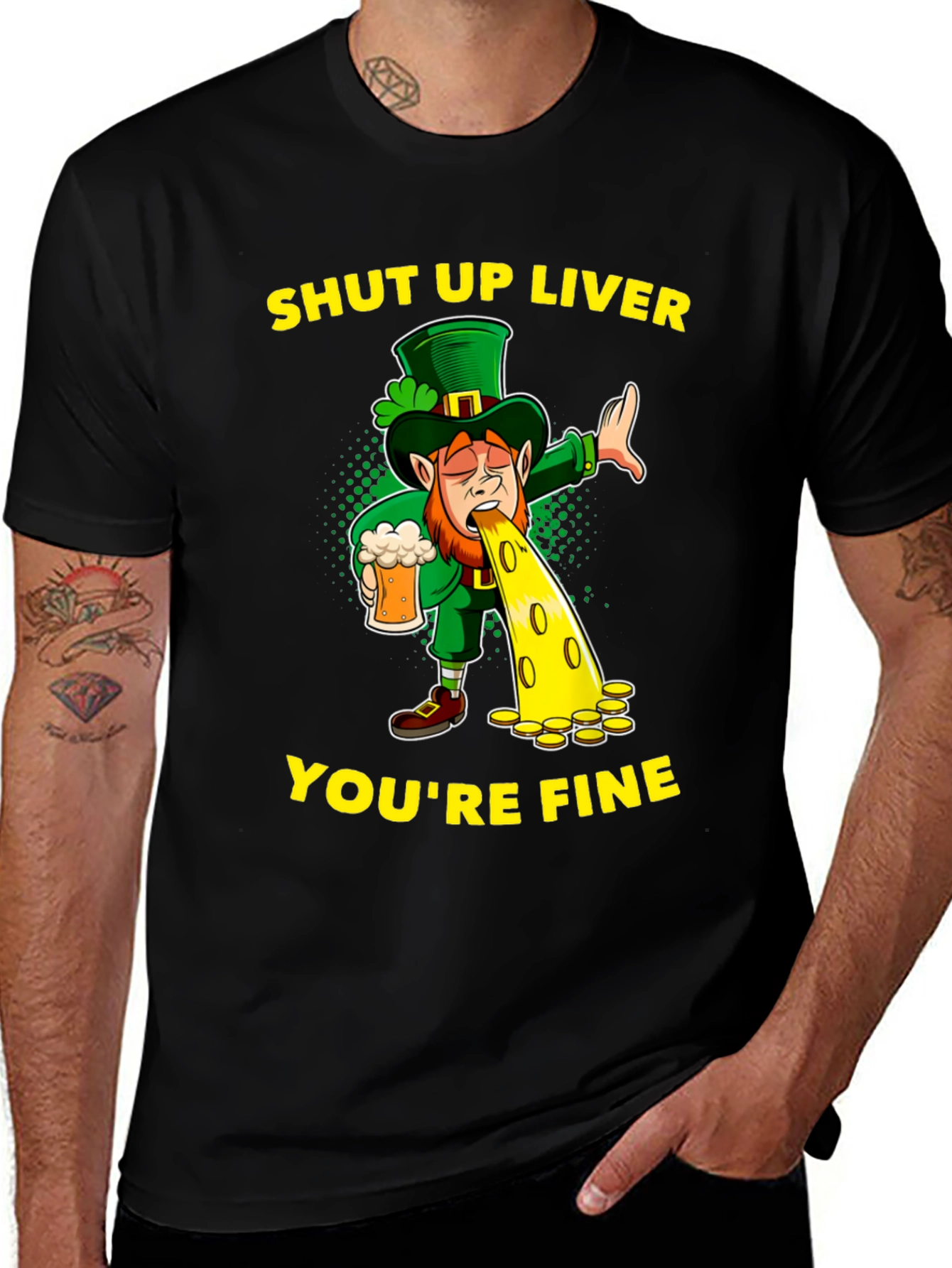 St. Patricks Day Shut Up Liver Graphic Tee