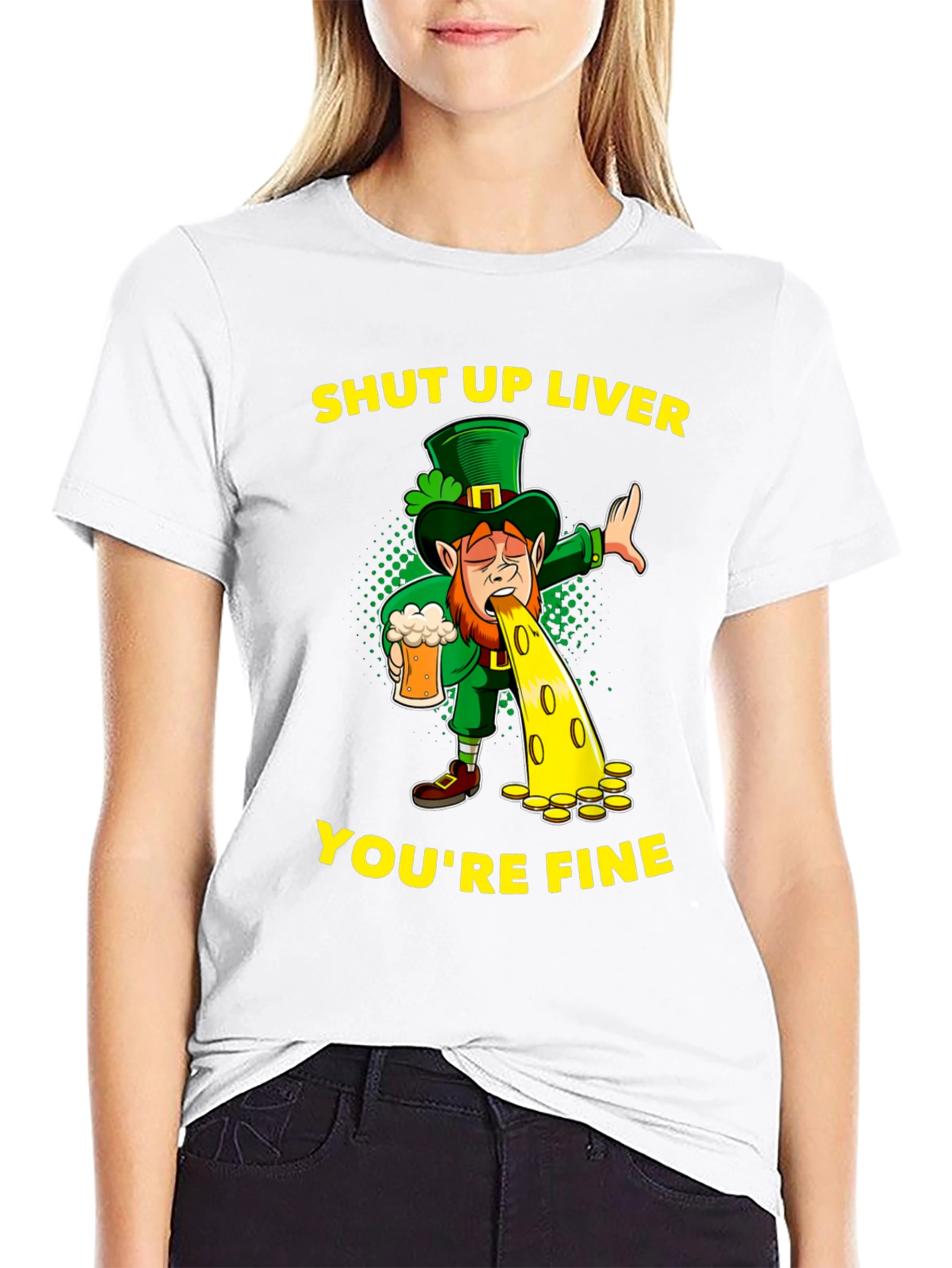St. Patricks Day Shut Up Liver Graphic Tee