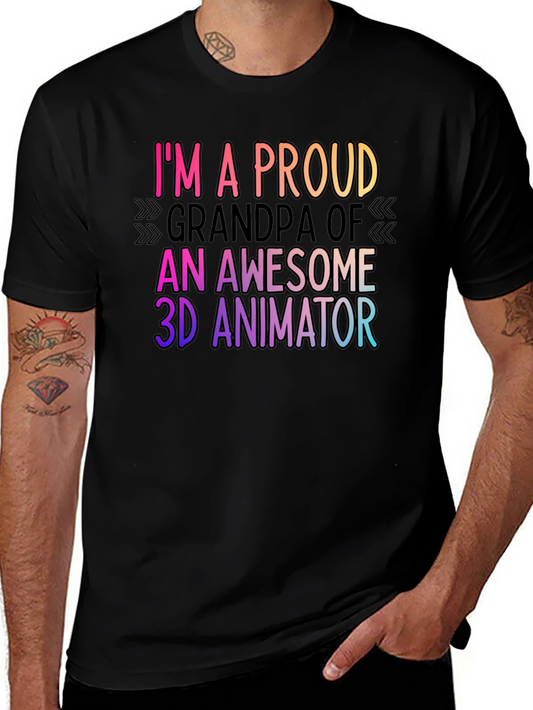 Proud Grandpa of a 3D Animator T-Shirt
