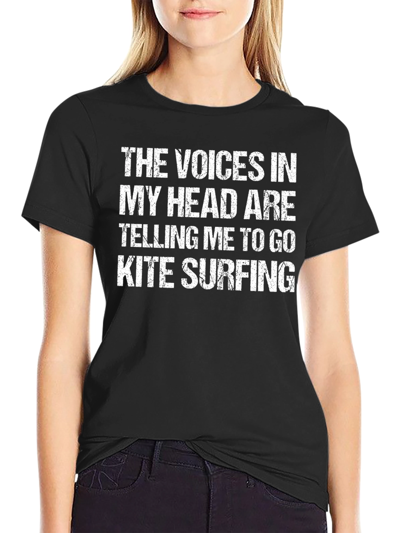 Kite Surfing Voices Graphic Tee - Funny Surfer T-Shirt
