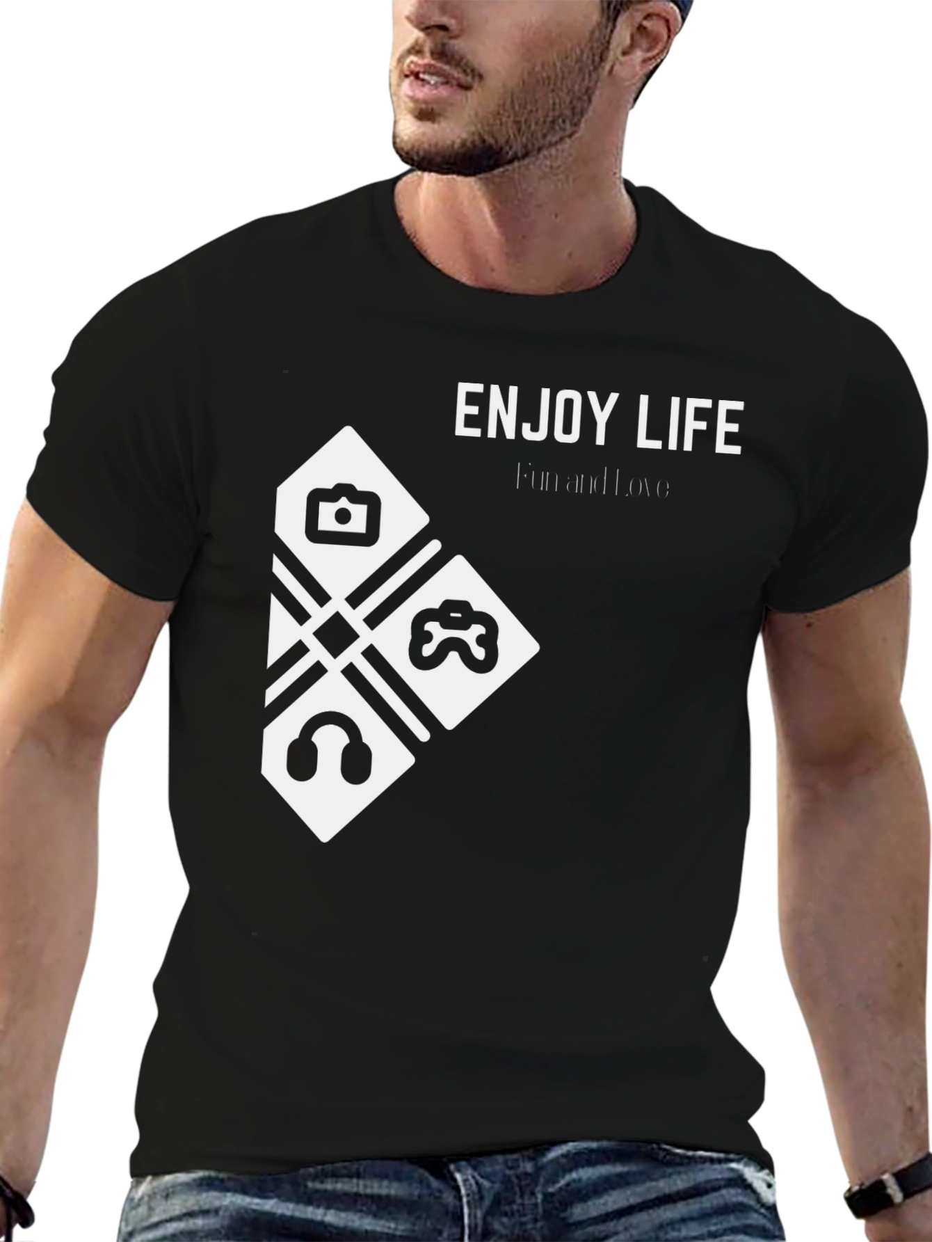 Enjoy Life Black Graphic Tee