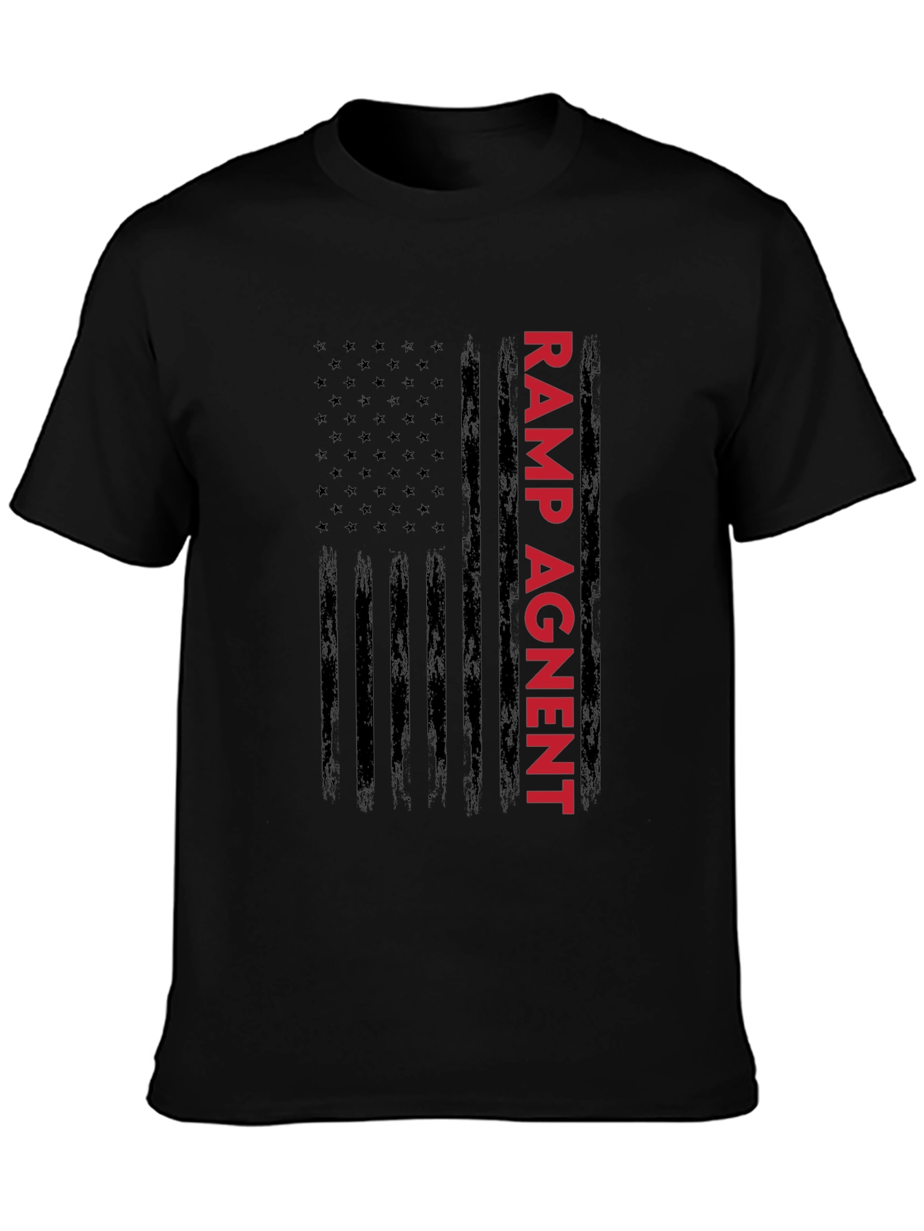 Ramp Agent American Flag Graphic Tee - Black