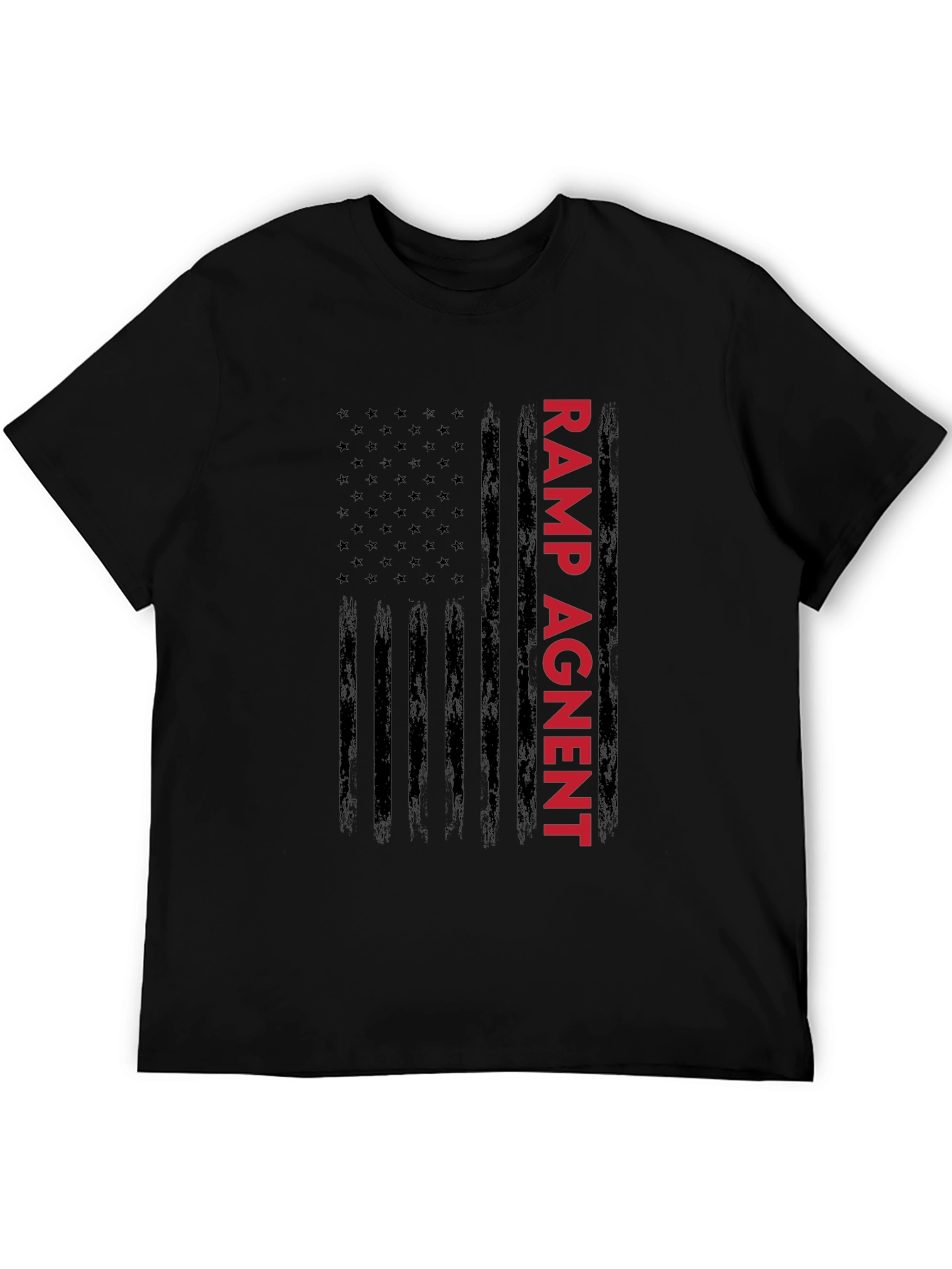 Ramp Agent American Flag Graphic Tee - Black