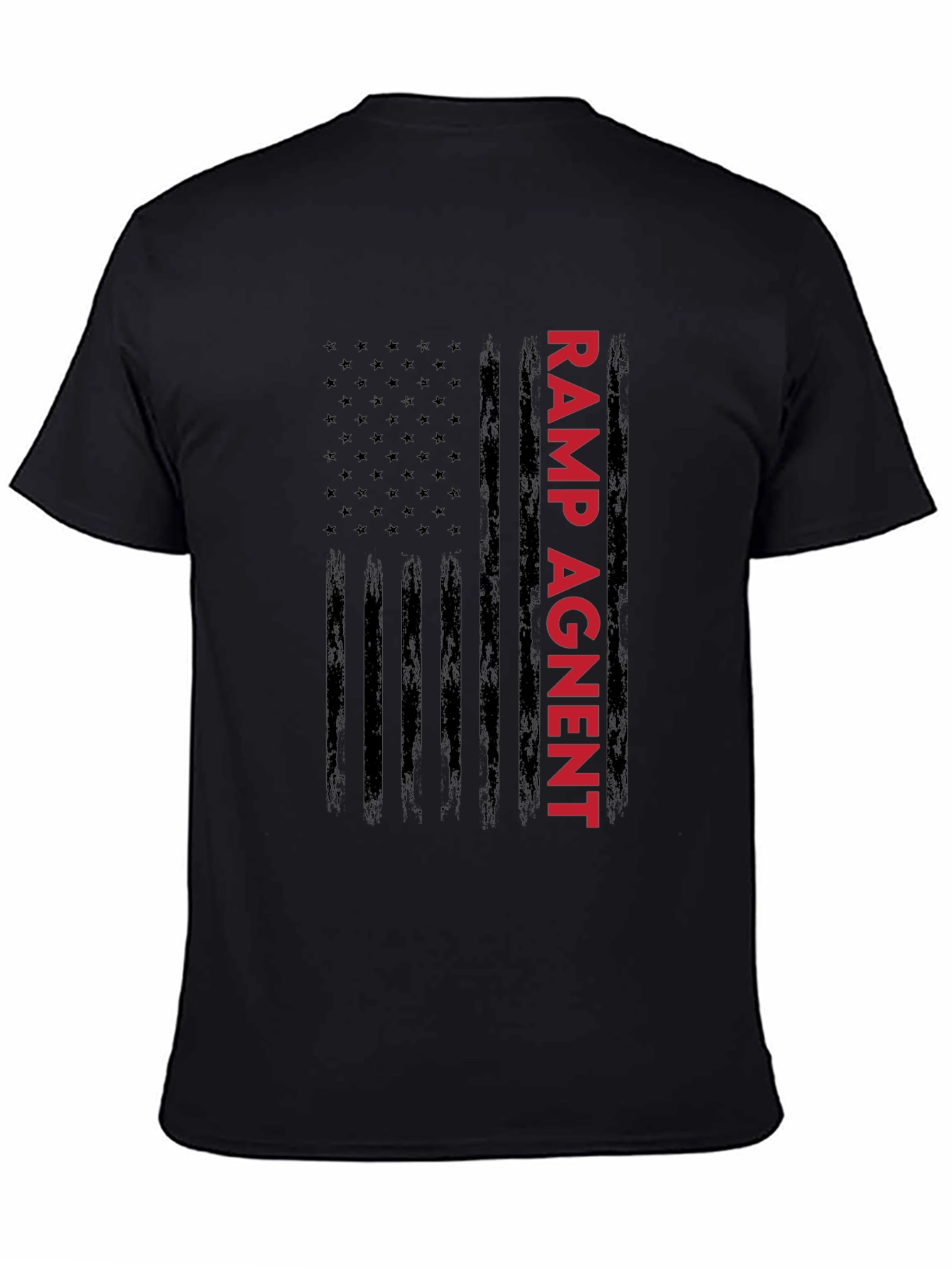 Ramp Agent American Flag Graphic Tee - Black