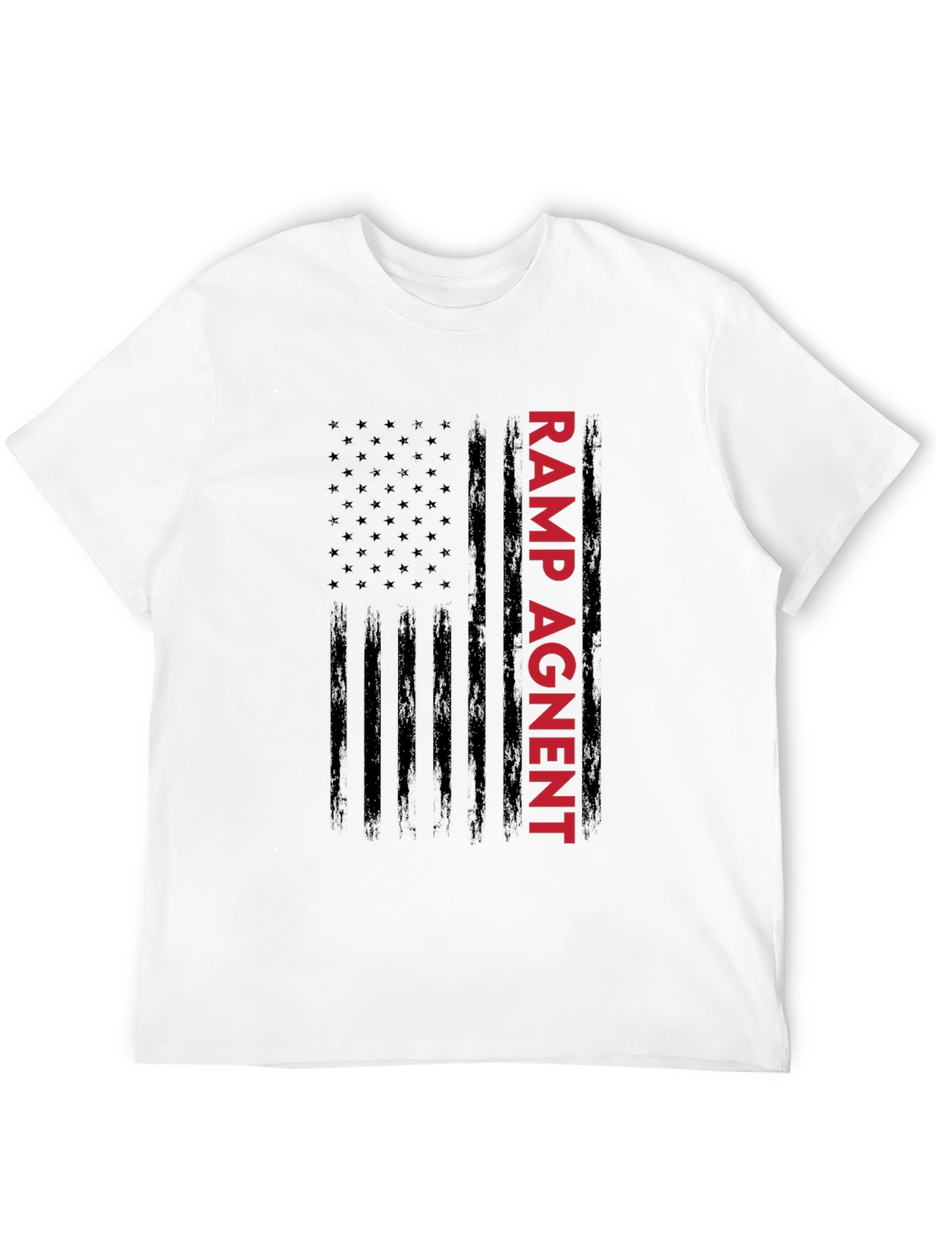 Ramp Agent American Flag Graphic Tee - Black