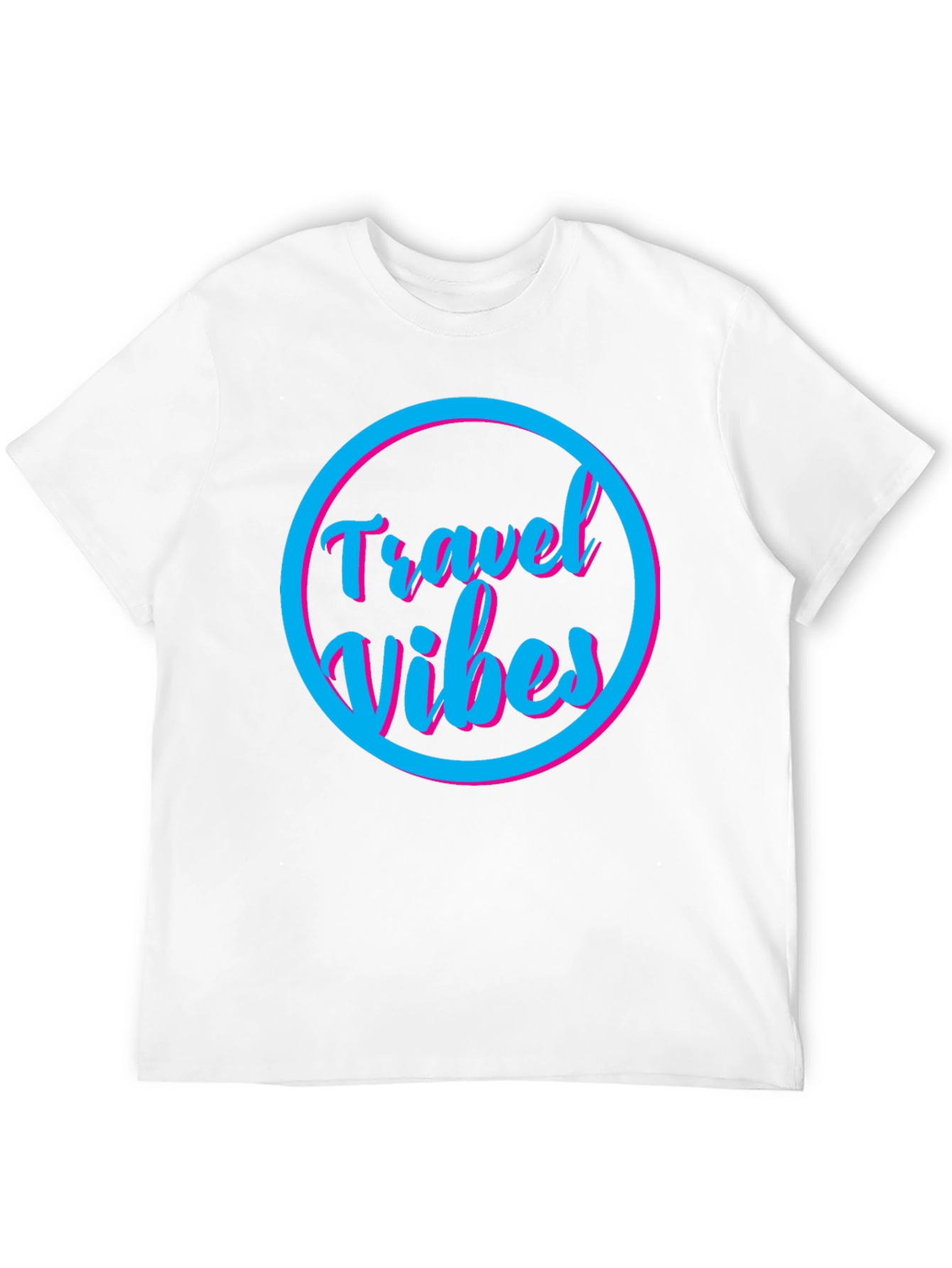 Travel Vibes Graphic Tee - Black Cotton T-Shirt
