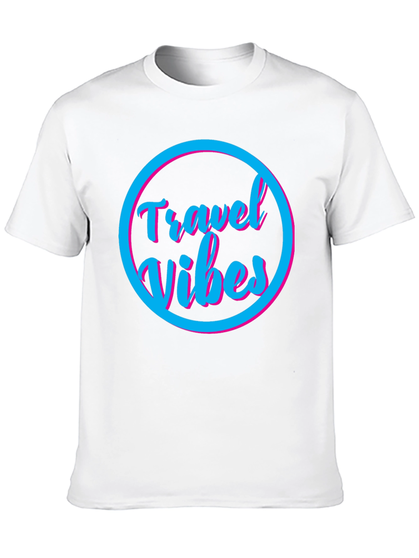Travel Vibes Graphic Tee - Black Cotton T-Shirt