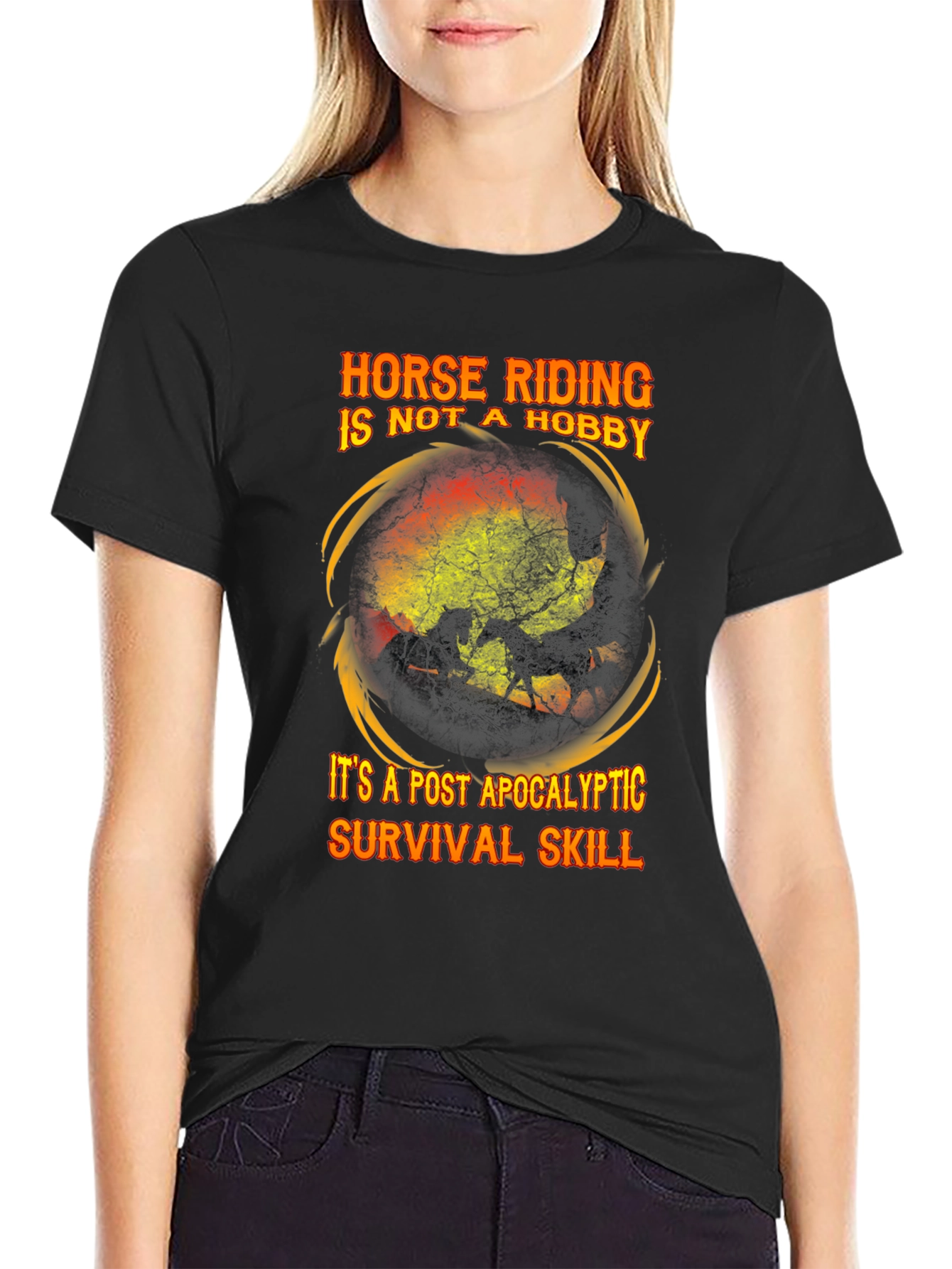 Horse Riding Post Apocalyptic Survival Skill T-Shirt