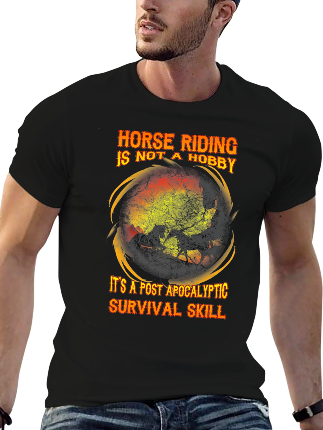 Horse Riding Post Apocalyptic Survival Skill T-Shirt