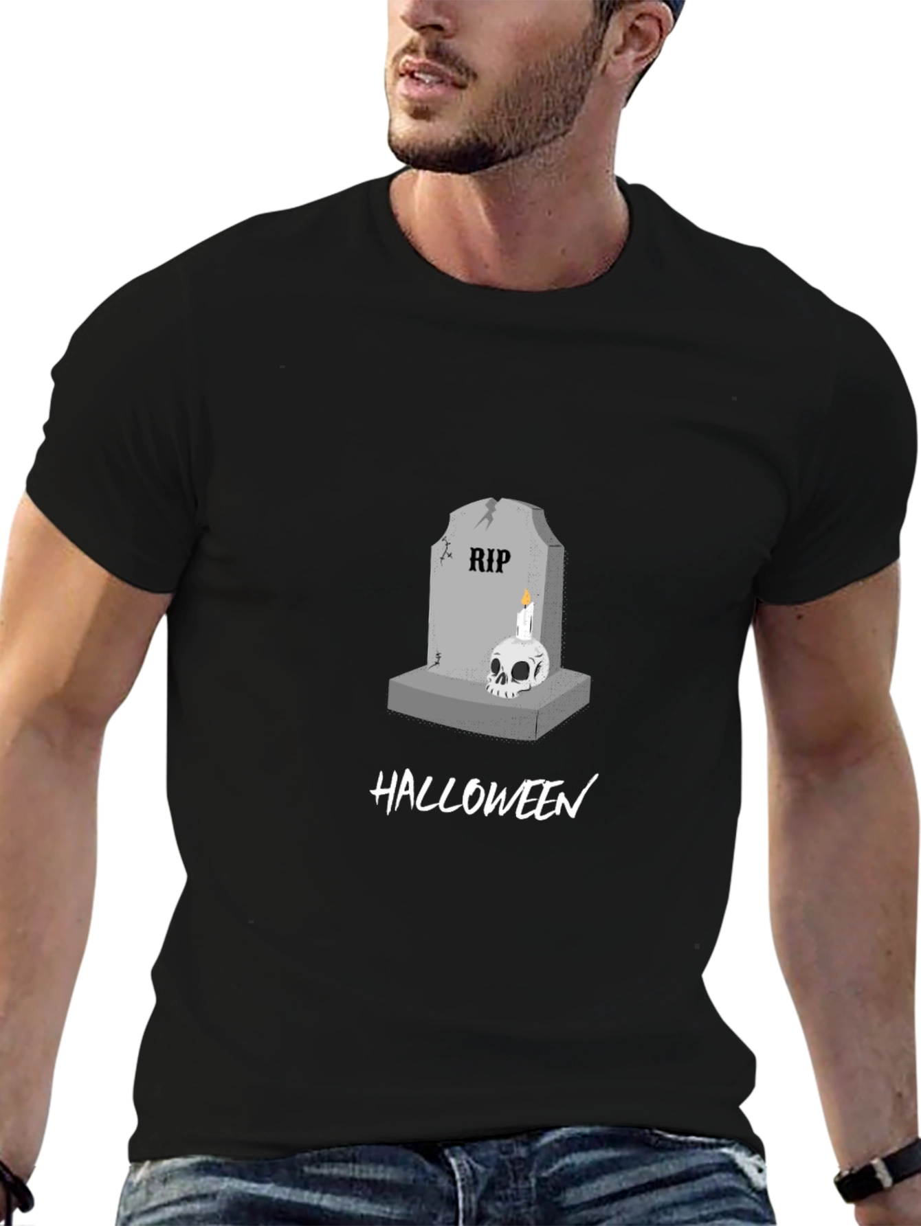 Halloween RIP Skull T-Shirt