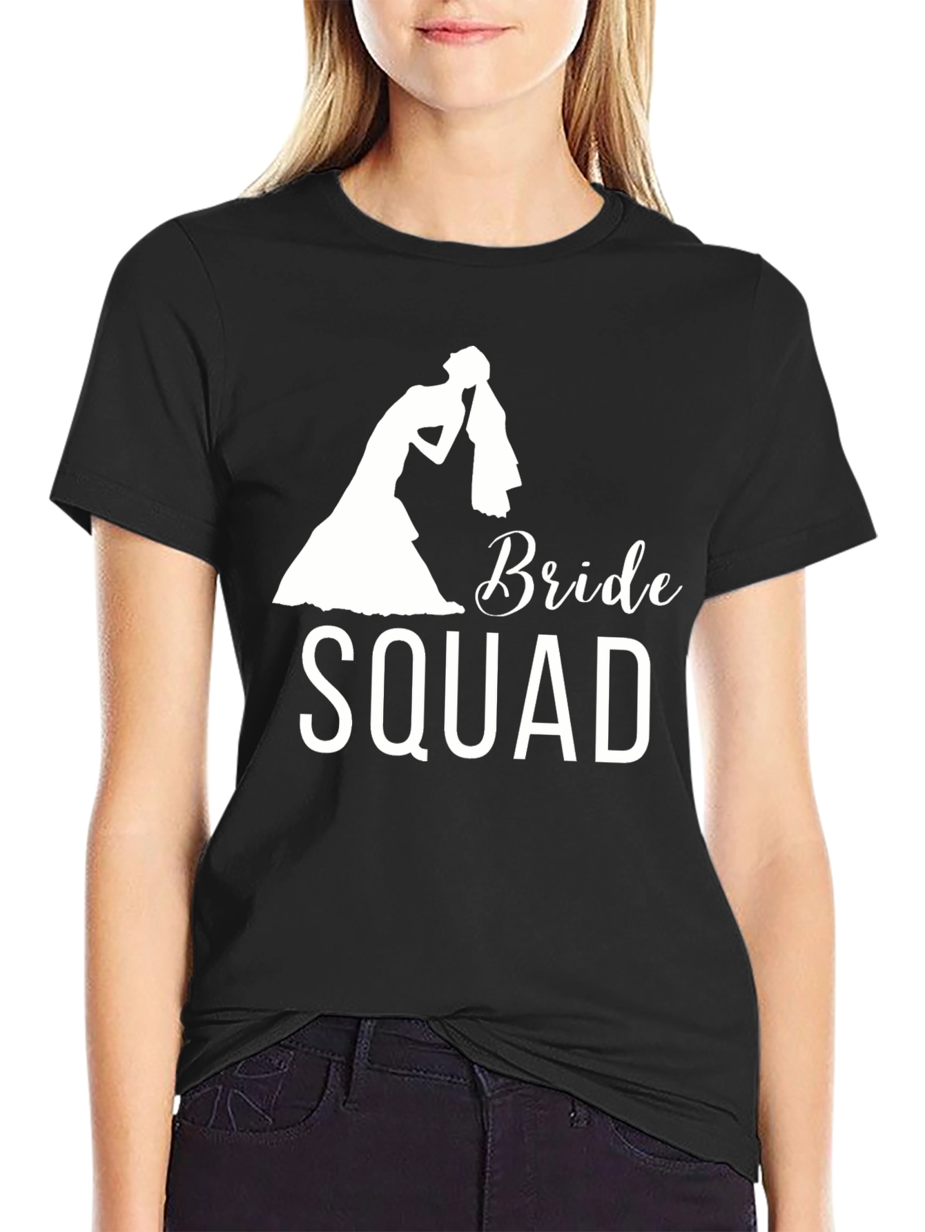 Bride Squad Graphic T-Shirt - Black Cotton Tee