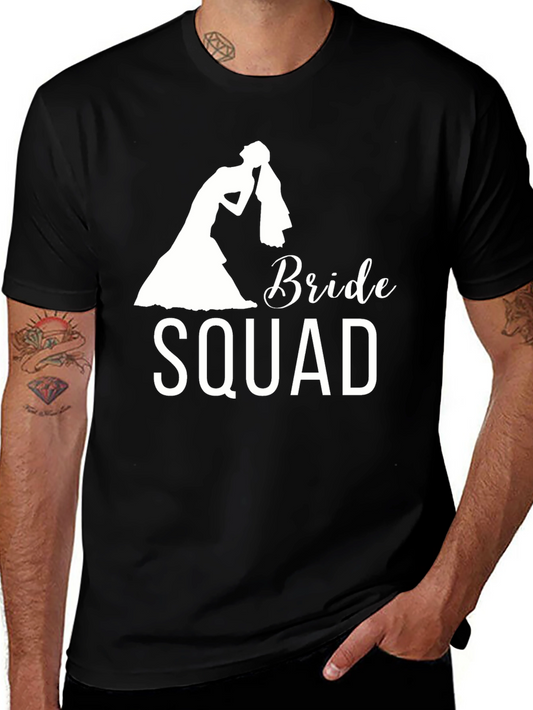 Bride Squad Graphic T-Shirt - Black Cotton Tee