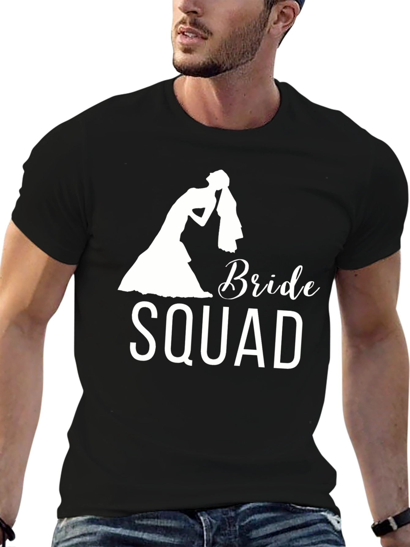 Bride Squad Graphic T-Shirt - Black Cotton Tee
