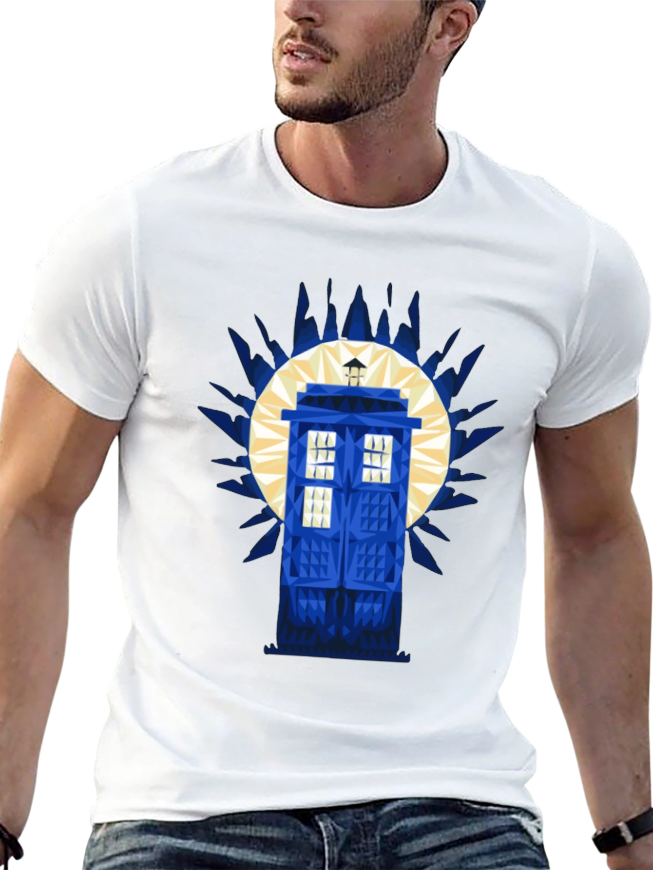 Geometric Blue Box T-Shirt