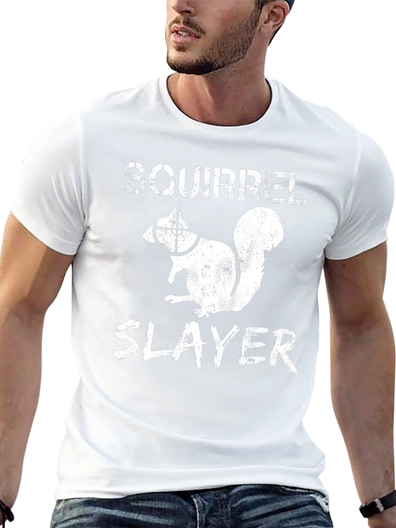 Squirrel Slayer Graphic Tee - Hunting Humor