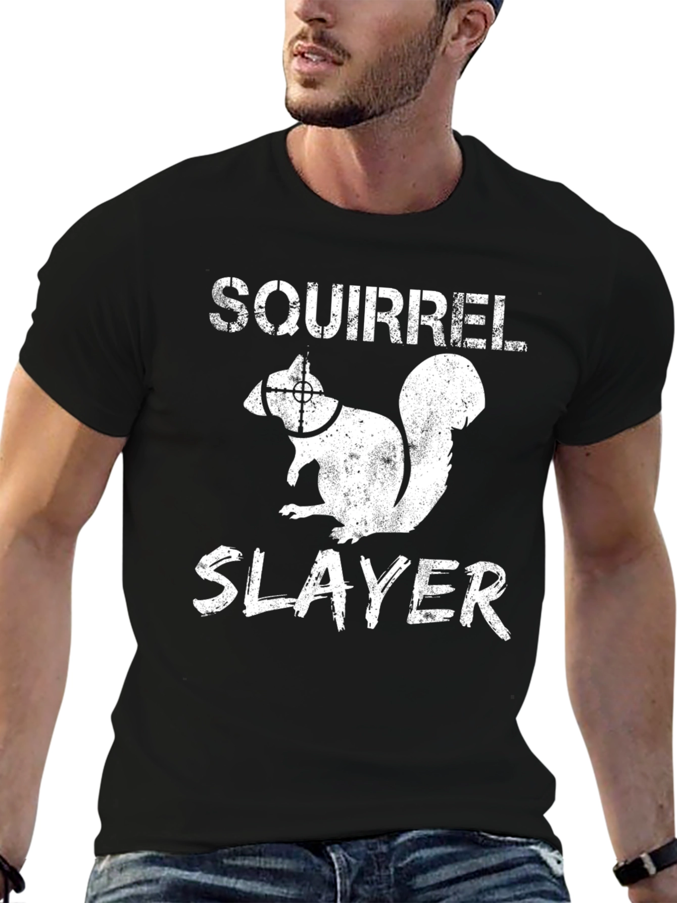 Squirrel Slayer Graphic Tee - Hunting Humor