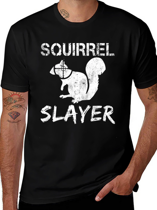 Squirrel Slayer Graphic Tee - Hunting Humor