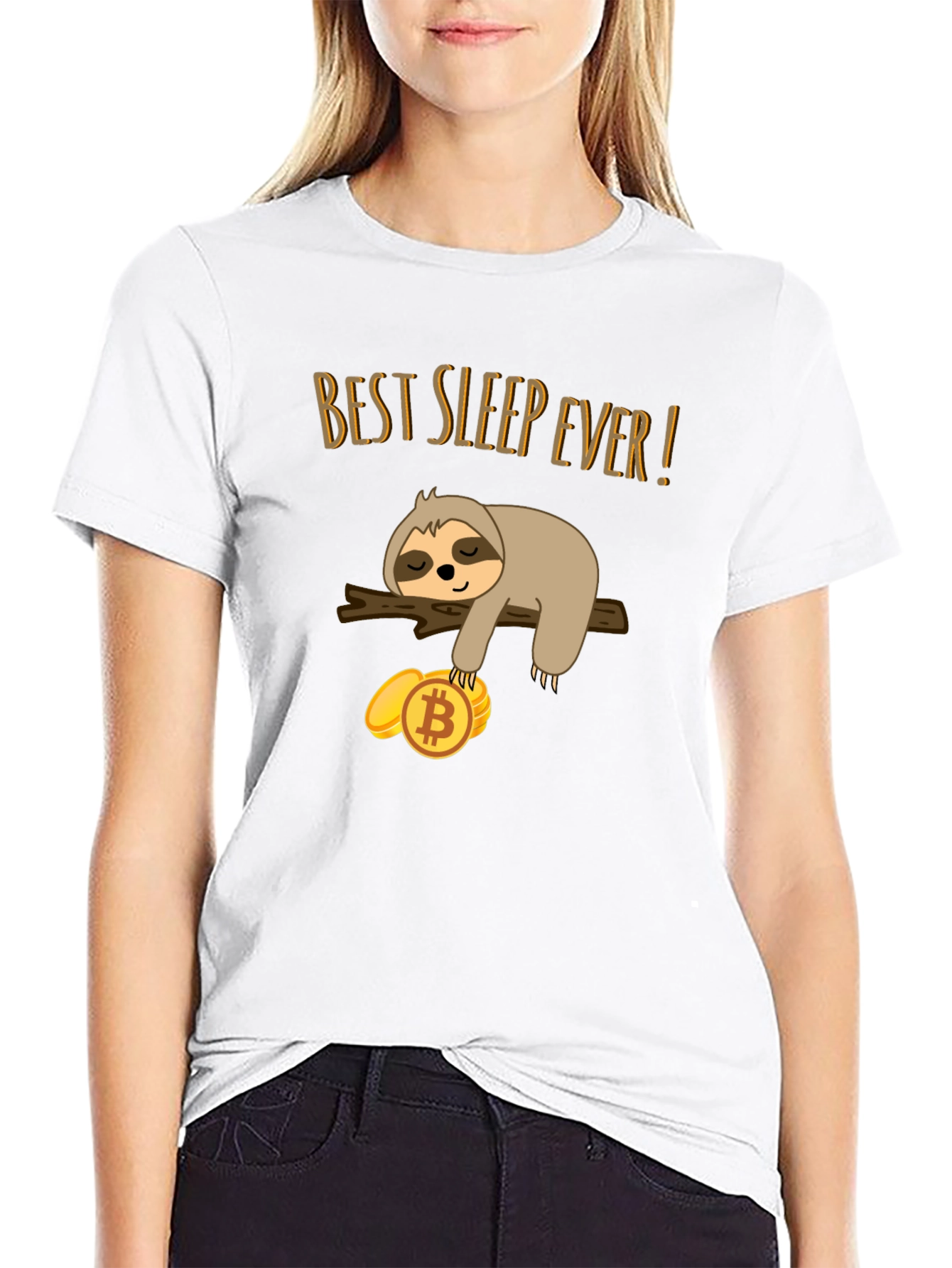 Best Sleep Ever Sloth Bitcoin Crypto T-Shirt