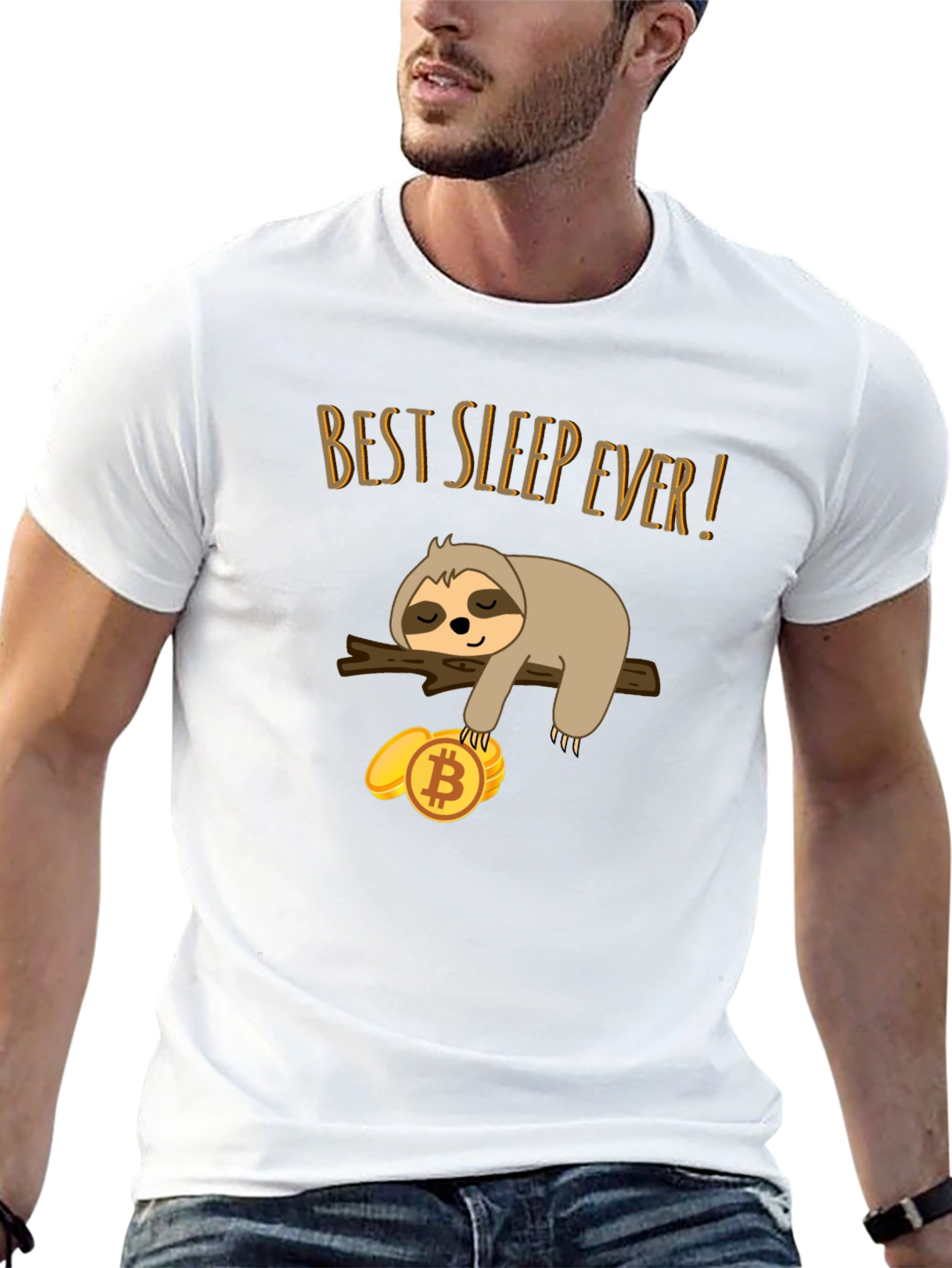 Best Sleep Ever Sloth Bitcoin Crypto T-Shirt