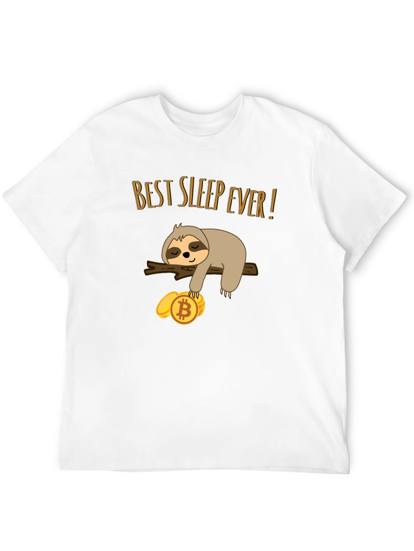 Best Sleep Ever Sloth Bitcoin Crypto T-Shirt