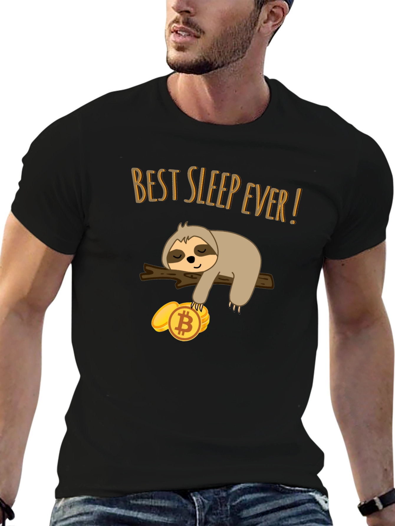 Best Sleep Ever Sloth Bitcoin Crypto T-Shirt