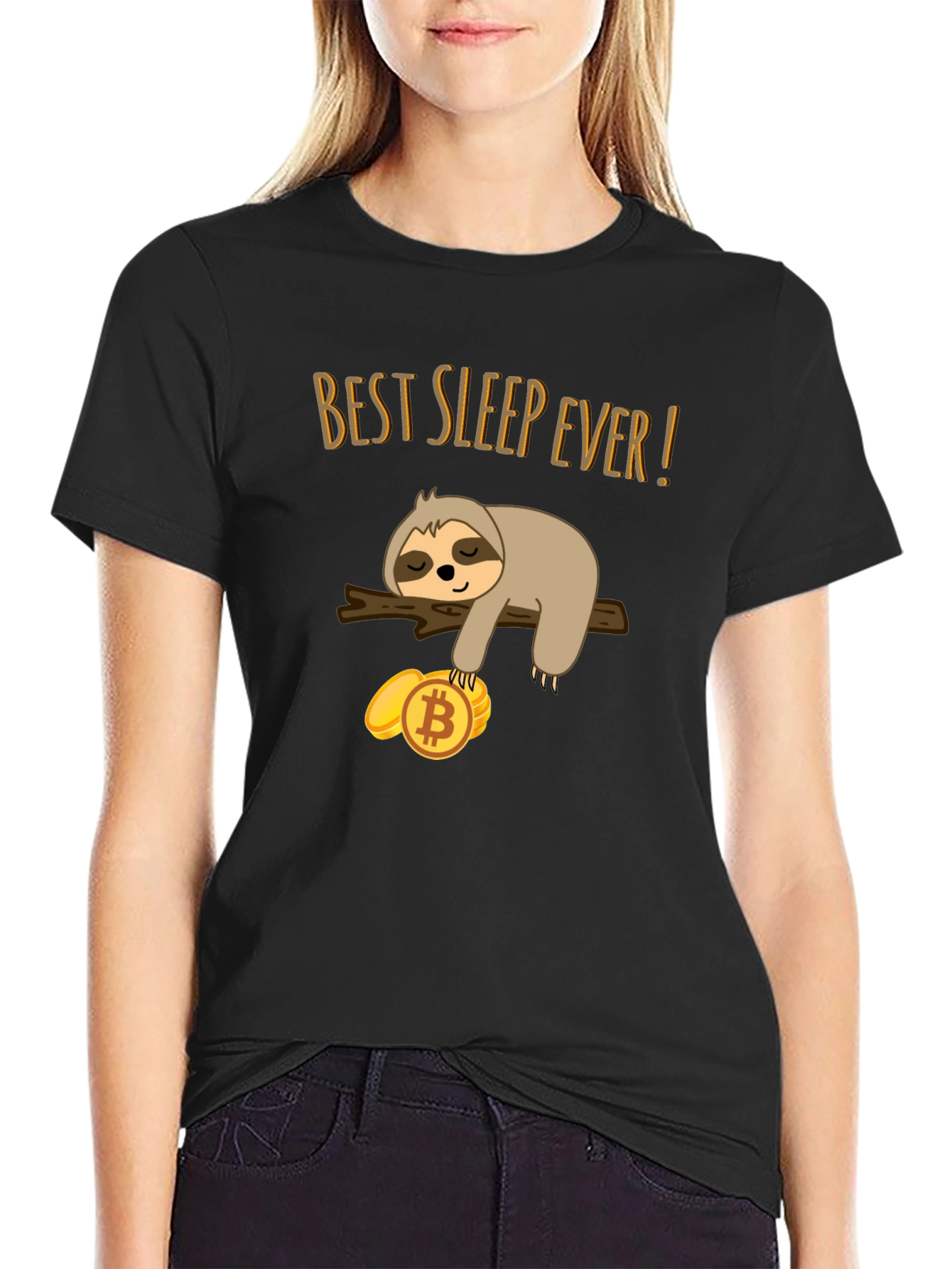 Best Sleep Ever Sloth Bitcoin Crypto T-Shirt