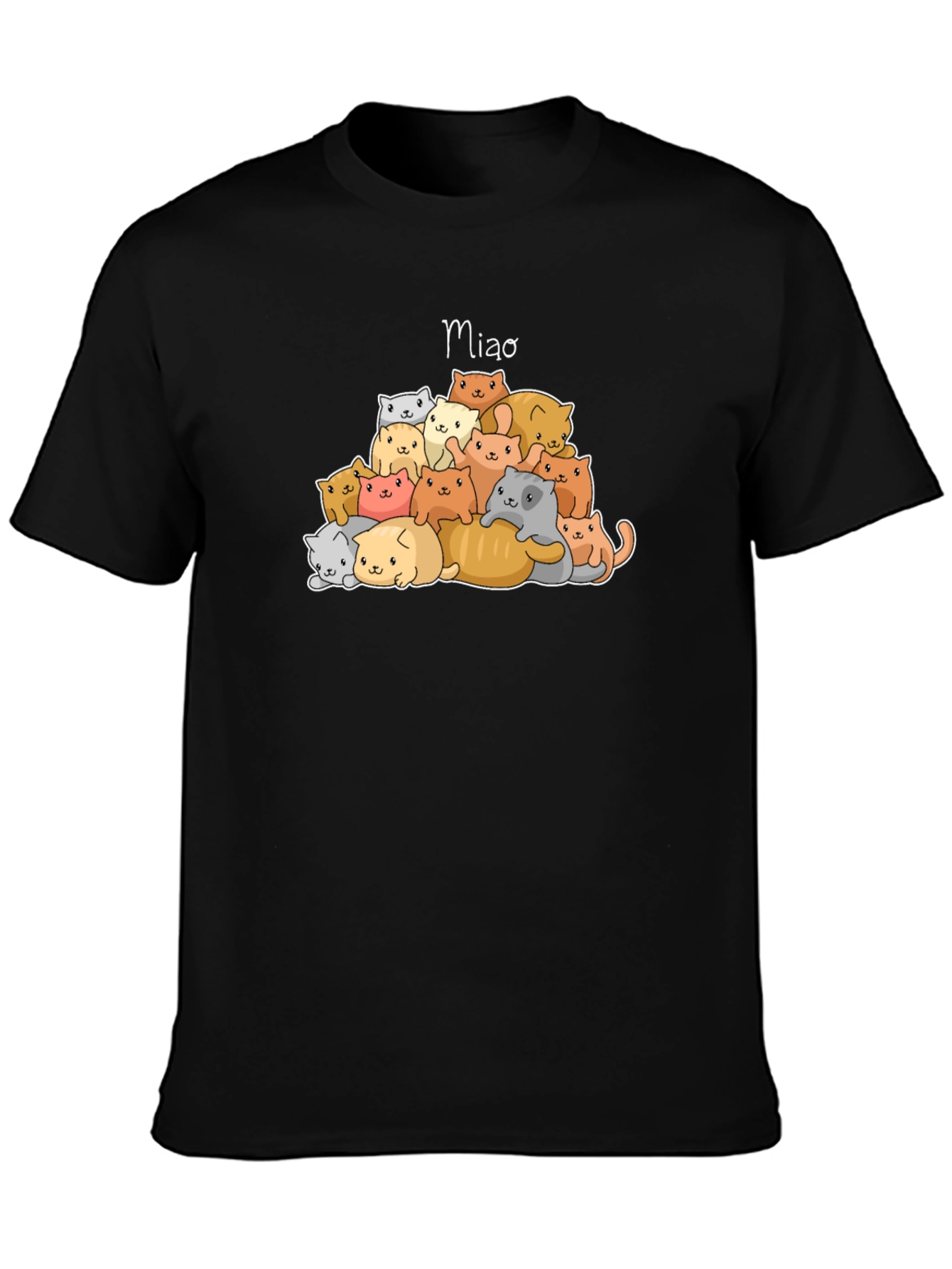 Cats Meow T-Shirt - Cute Cat Pile Graphic Tee