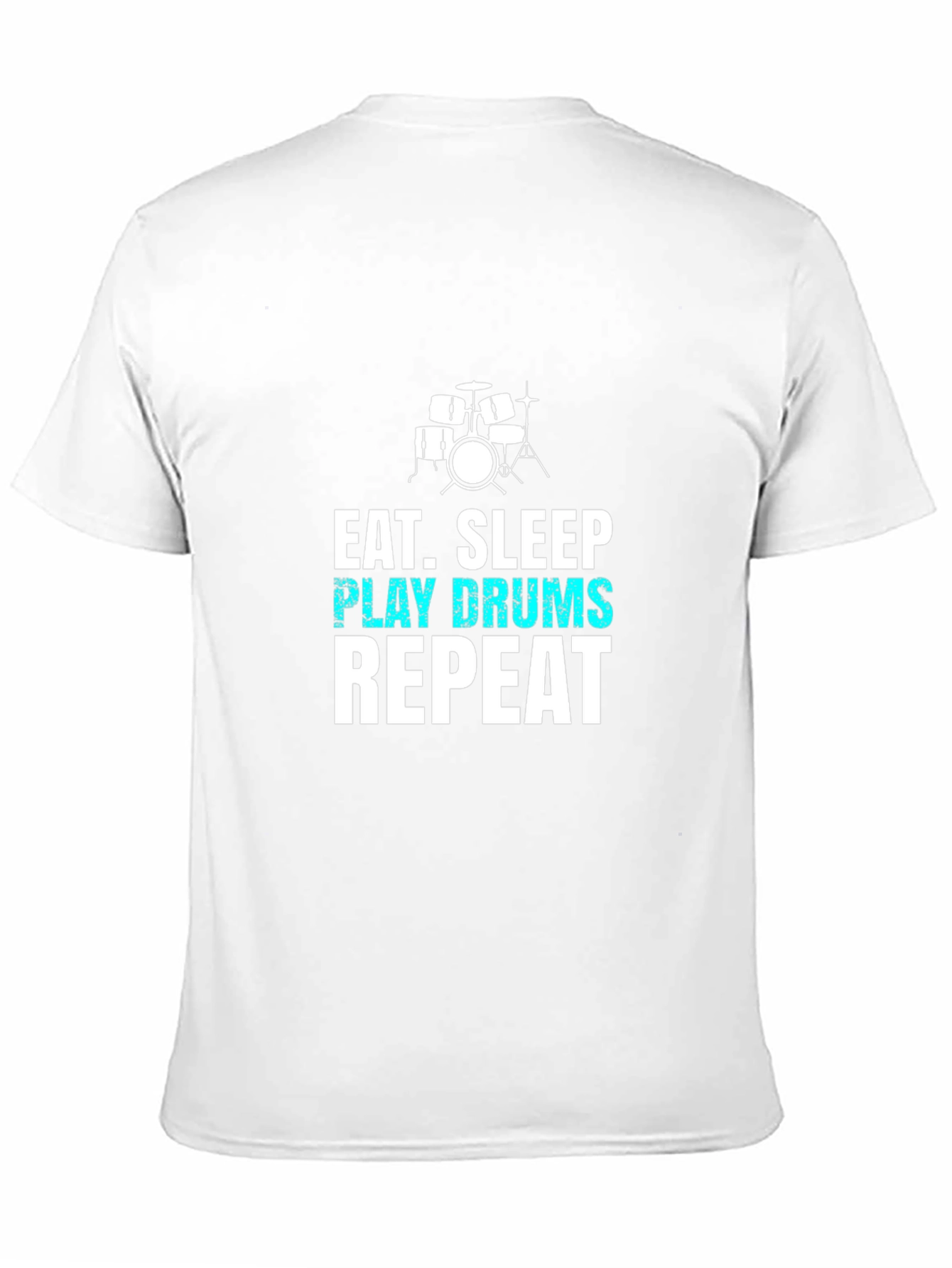 Eat Sleep Play Drums Repeat Black T-Shirt