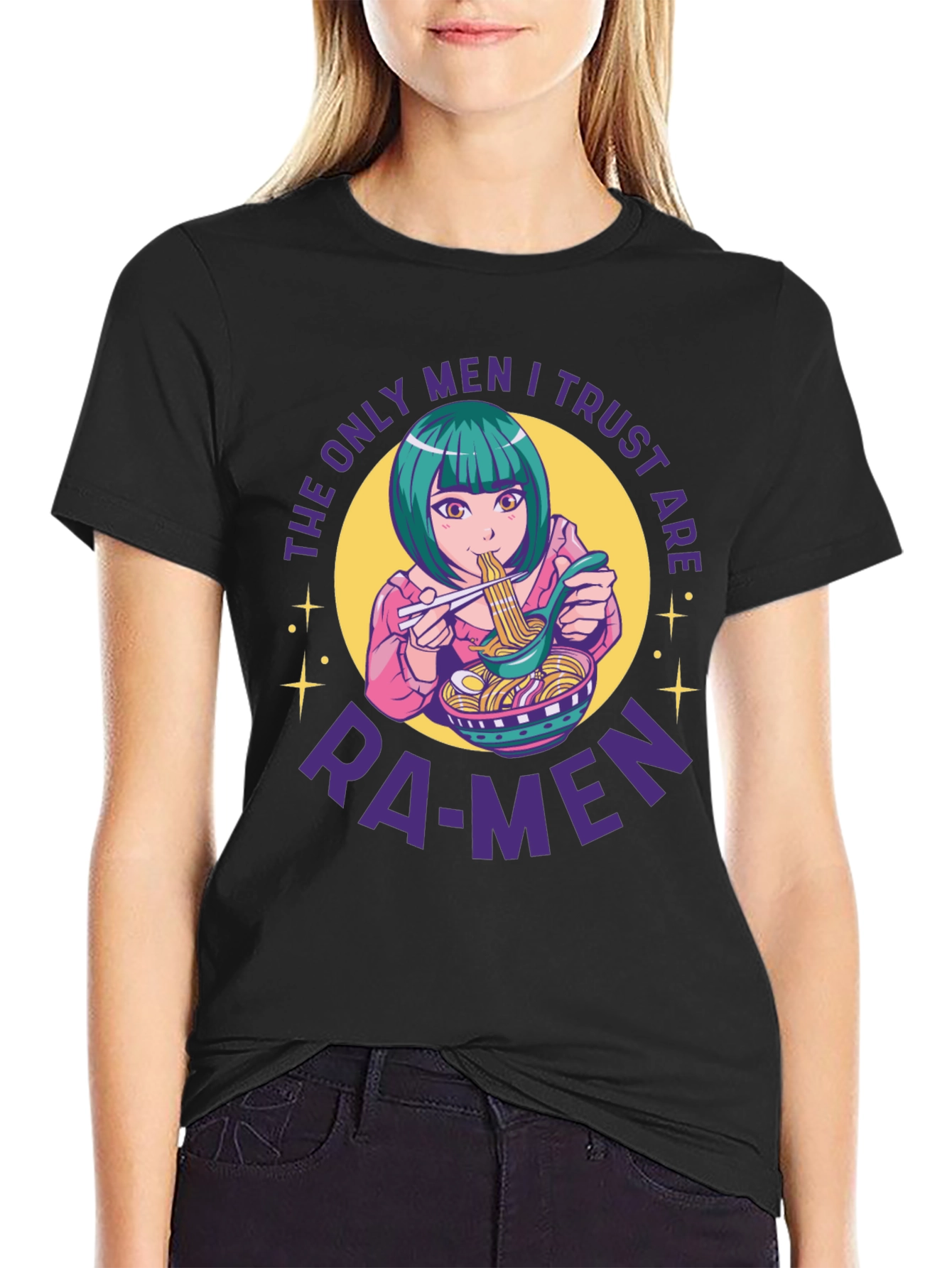 Ramen Lover T-Shirt - Anime Girl Noodles