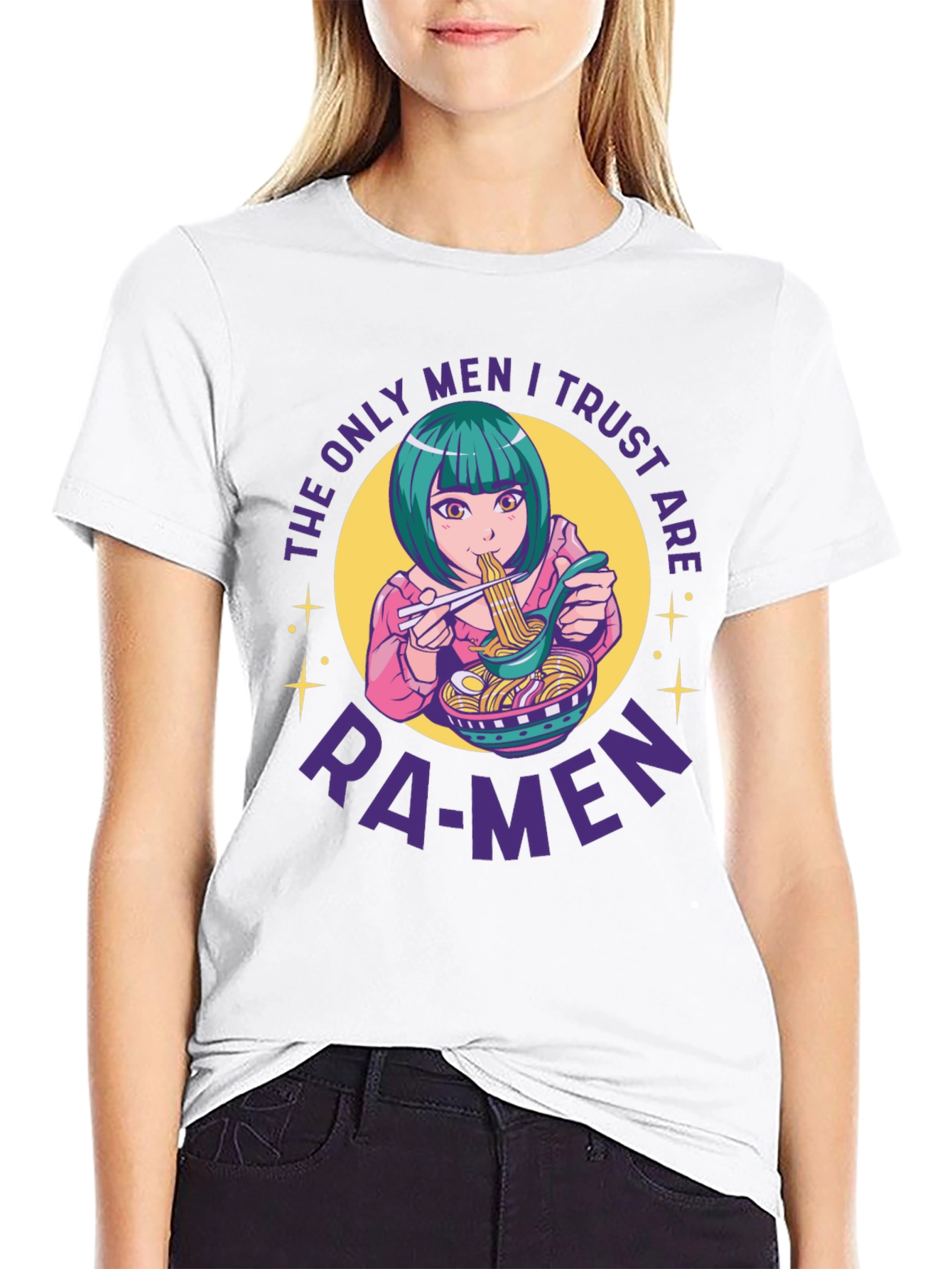 Ramen Lover T-Shirt - Anime Girl Noodles