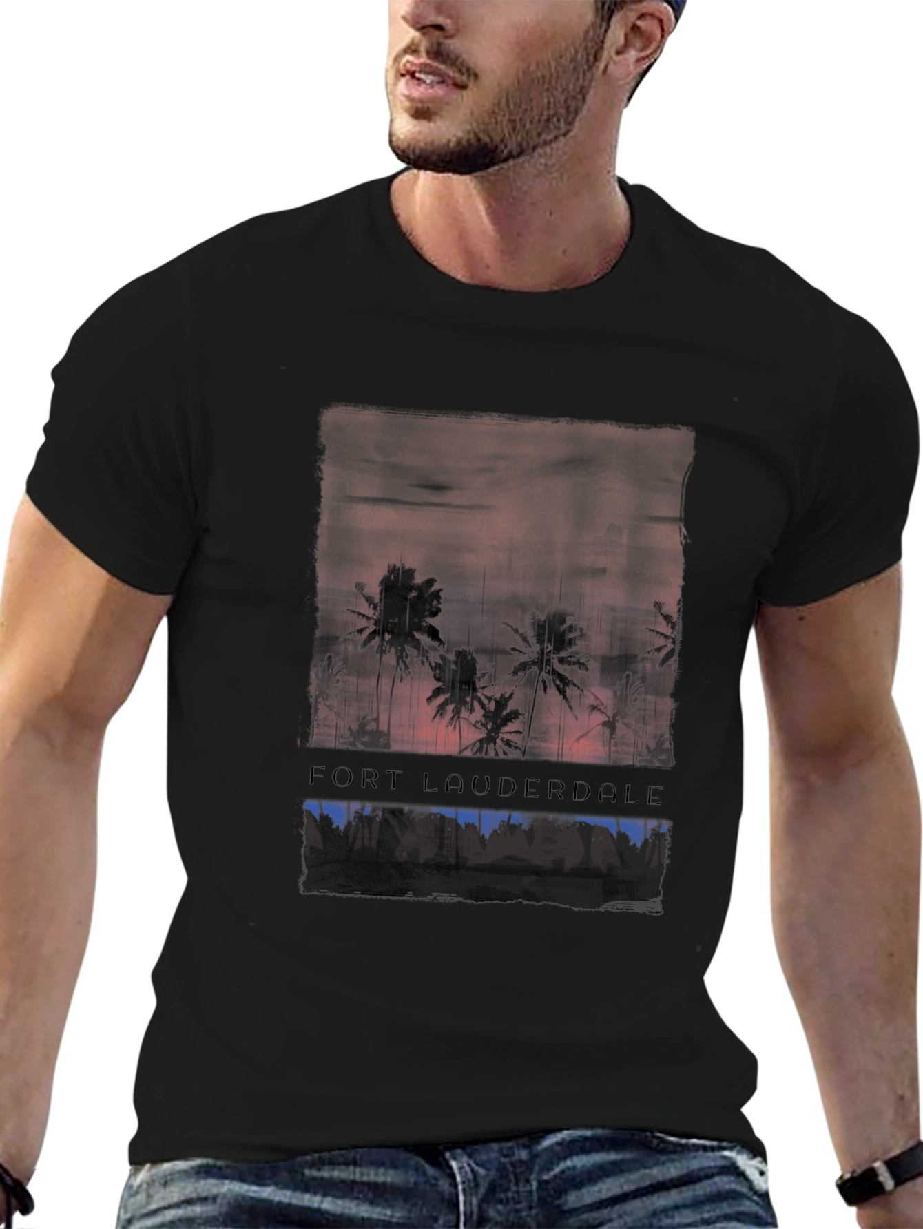 Fort Lauderdale Palm Sunset Graphic Tee