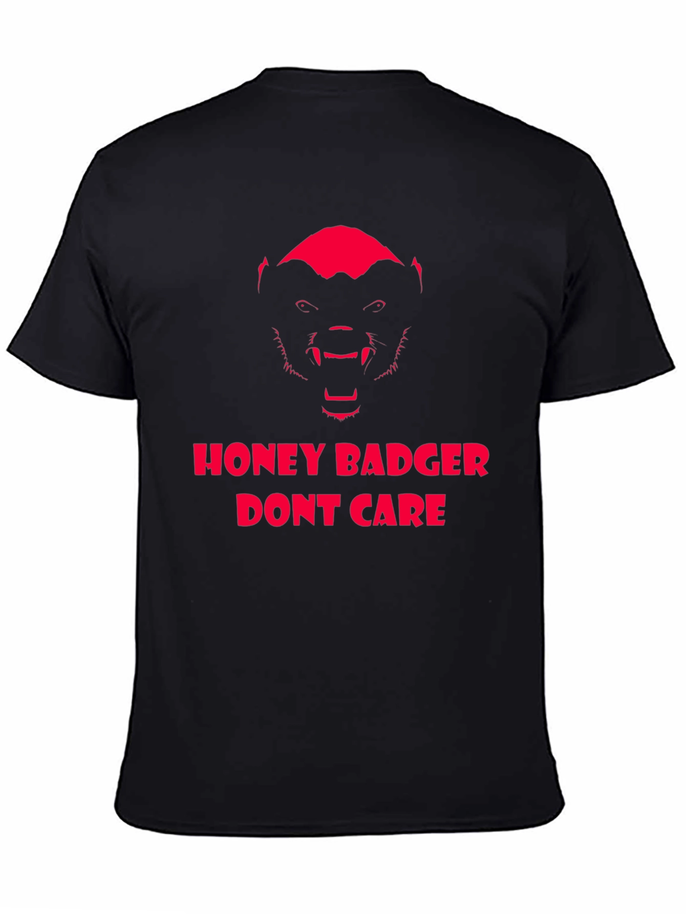 Honey Badger Dont Care Graphic Tee - Black