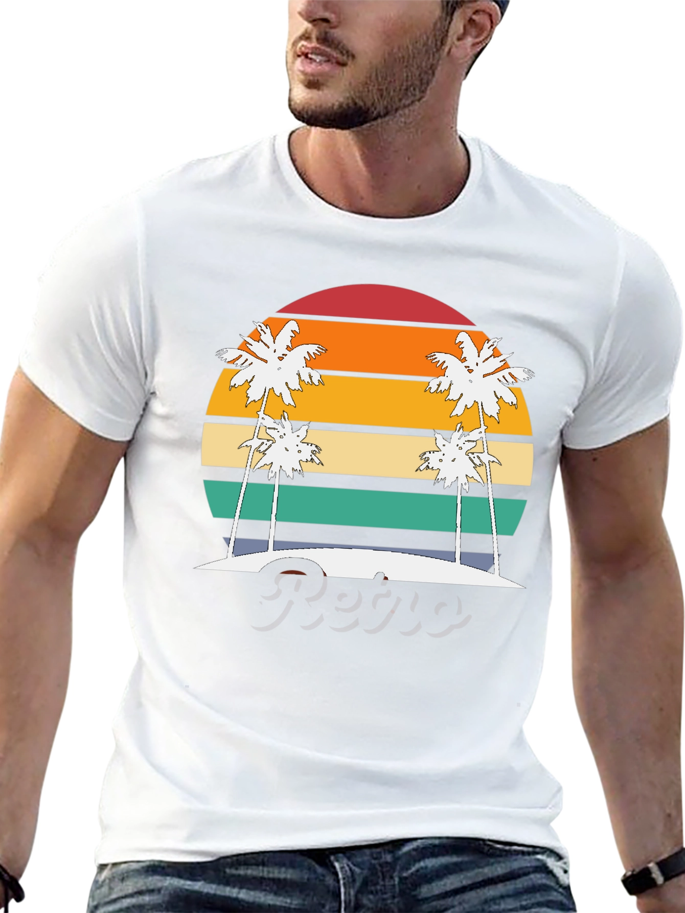 Retro Sunset Palm Tree T-Shirt