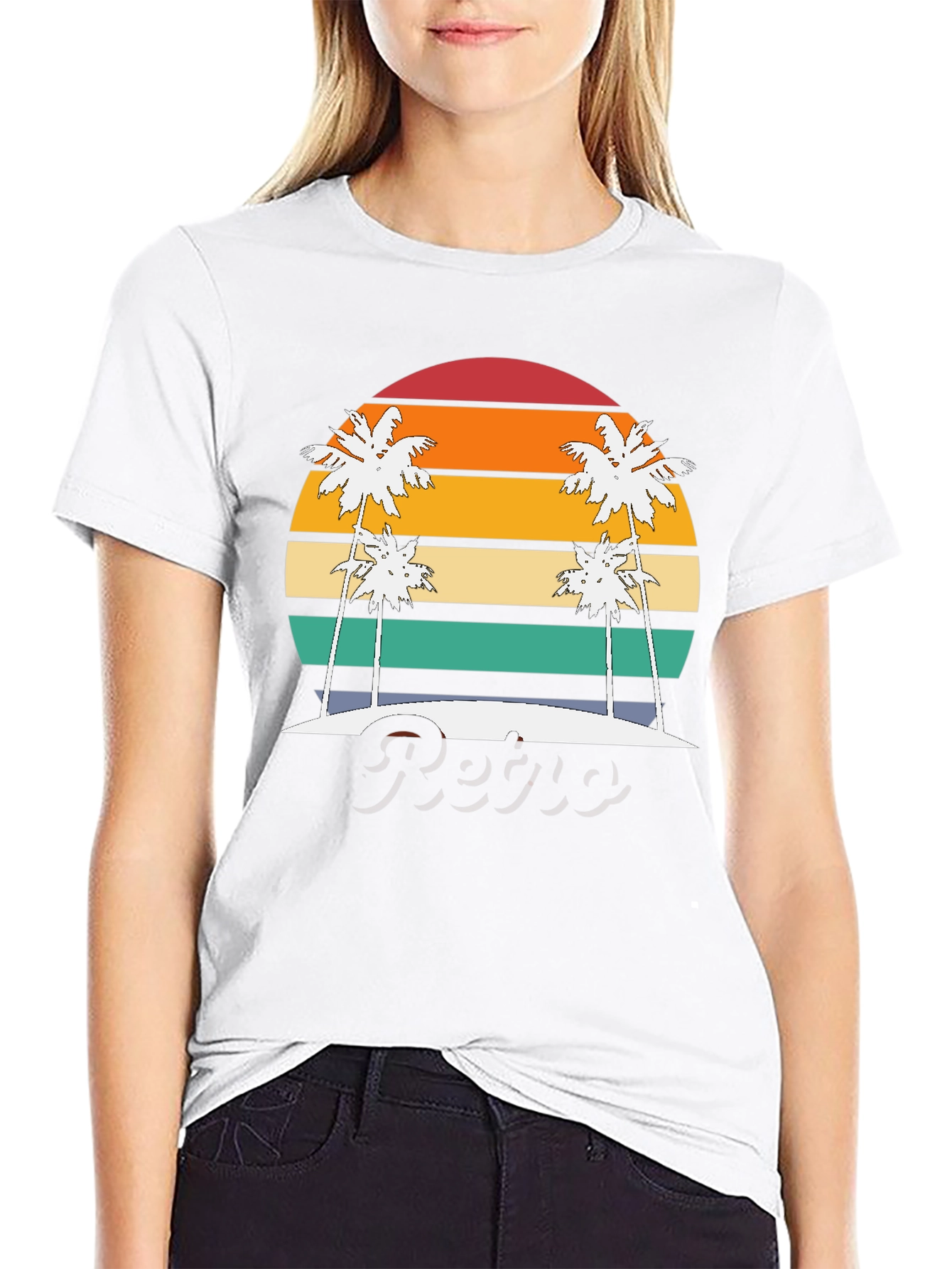 Retro Sunset Palm Tree T-Shirt