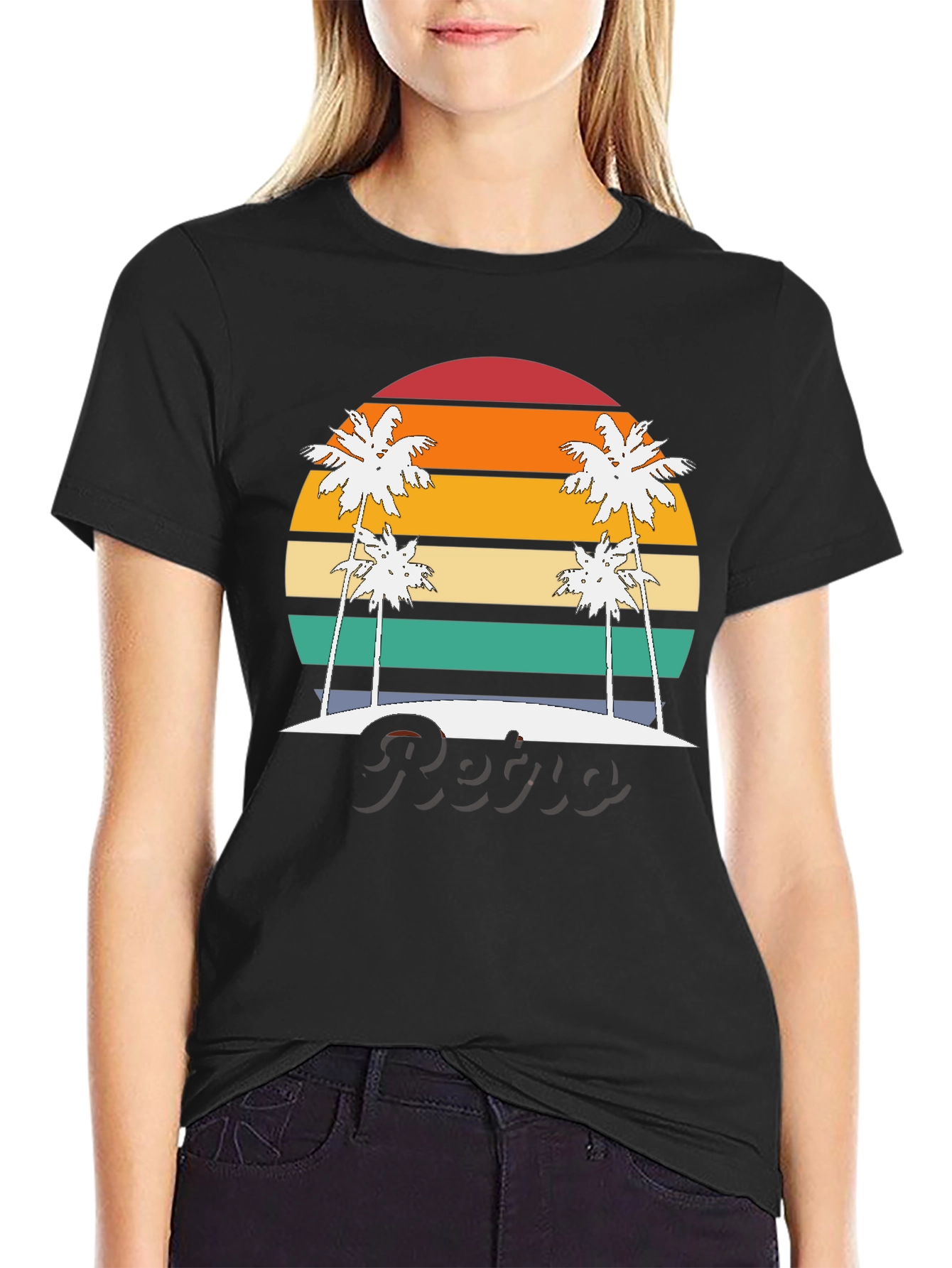 Retro Sunset Palm Tree T-Shirt