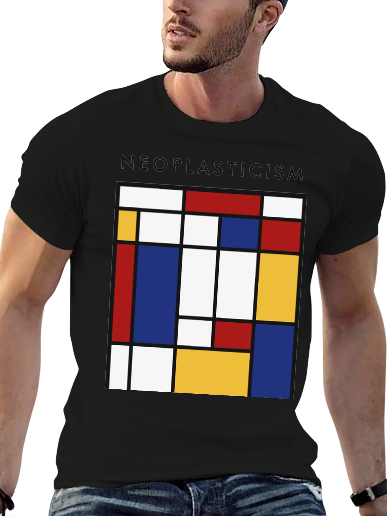 Neoplasticism Mondrian Style Graphic Tee - Abstract Art Shirt