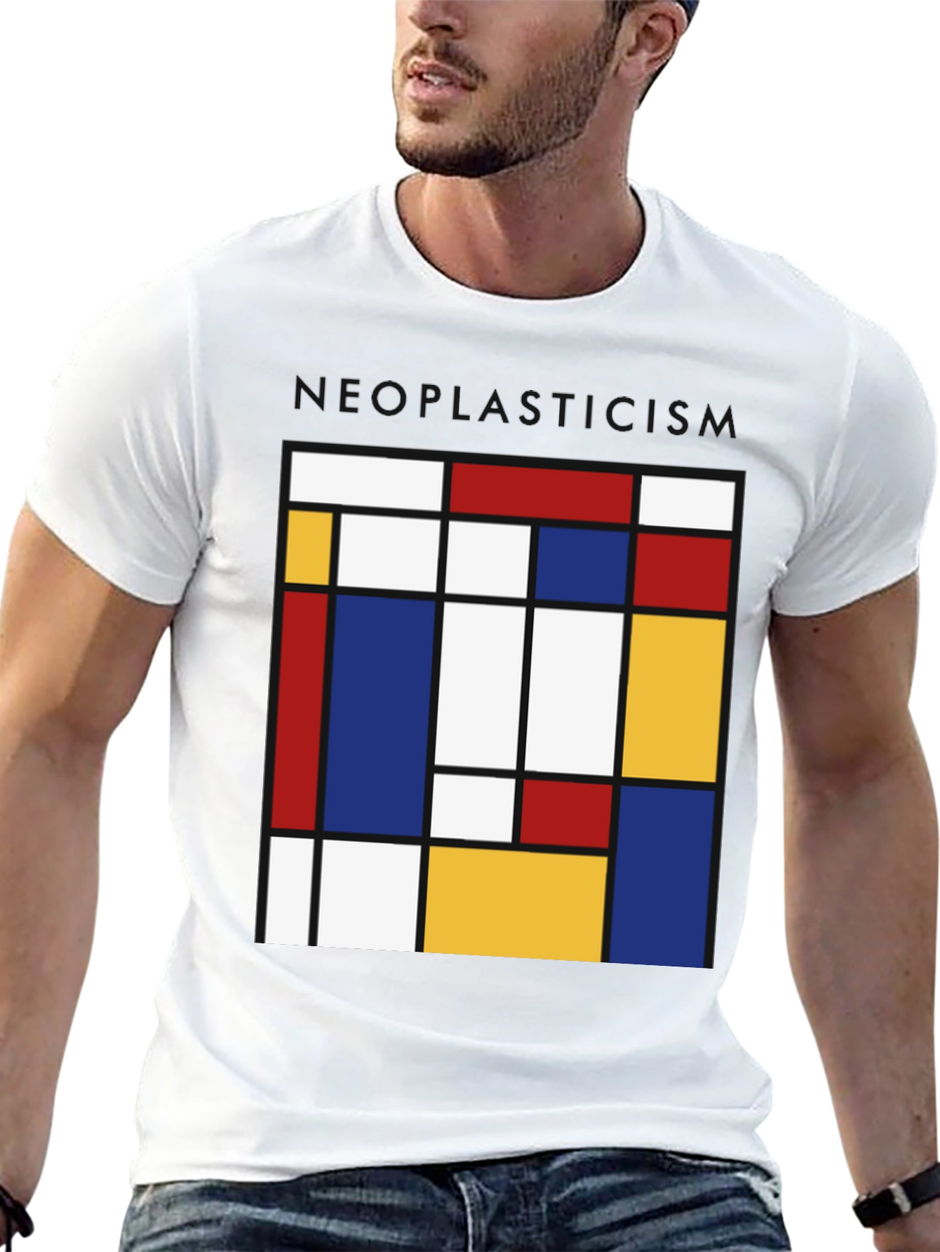 Neoplasticism Mondrian Style Graphic Tee - Abstract Art Shirt