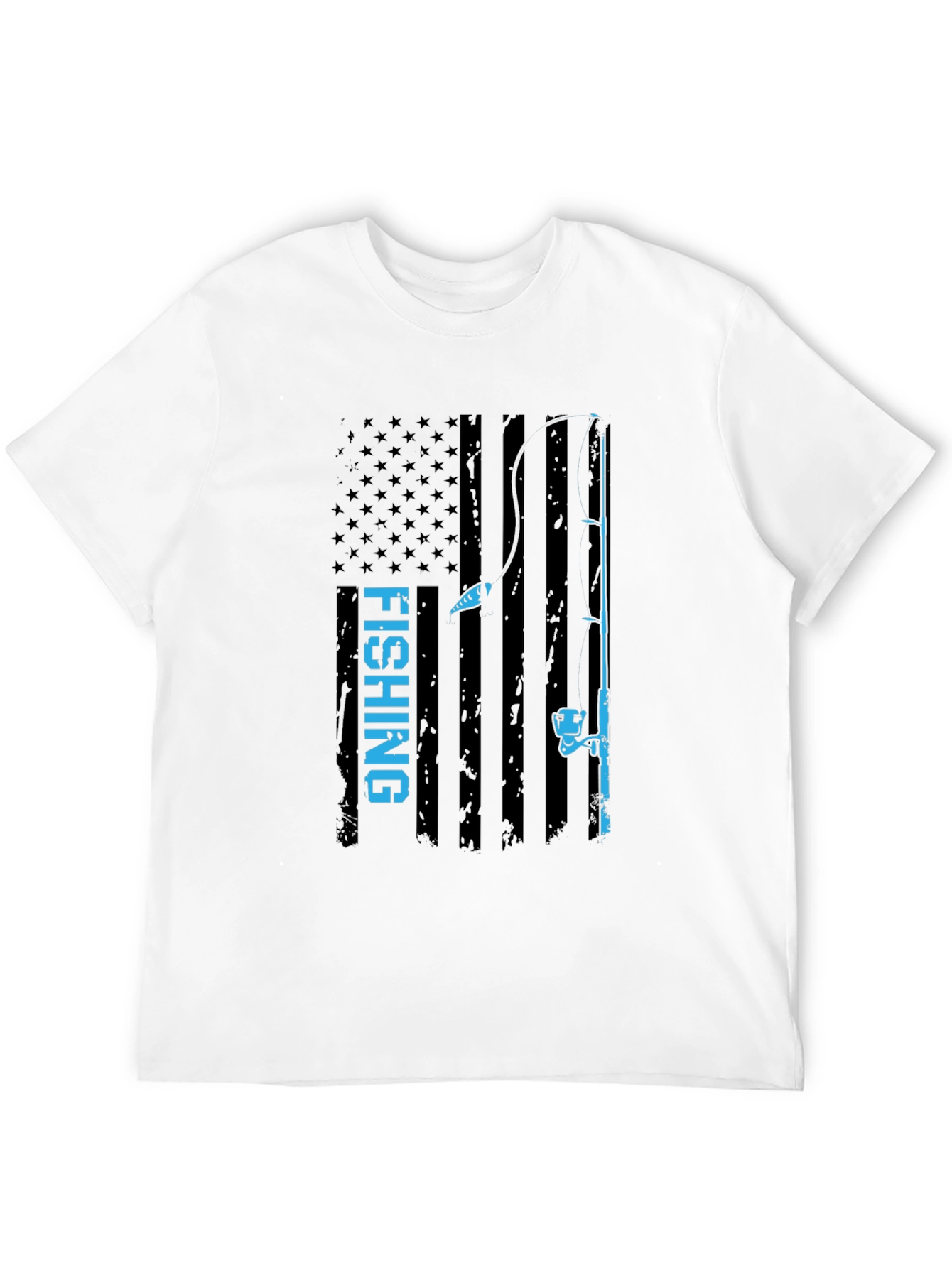 Fishing Flag T-Shirt - Patriotic Angler Tee