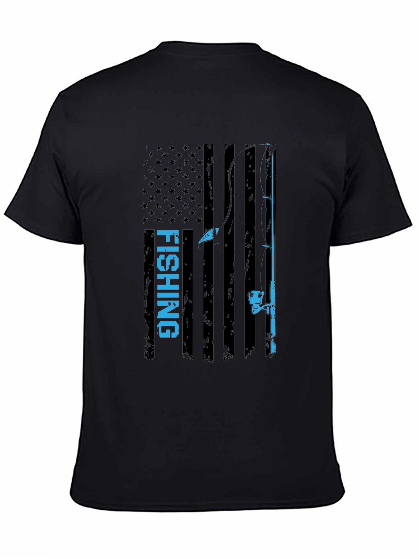 Fishing Flag T-Shirt - Patriotic Angler Tee