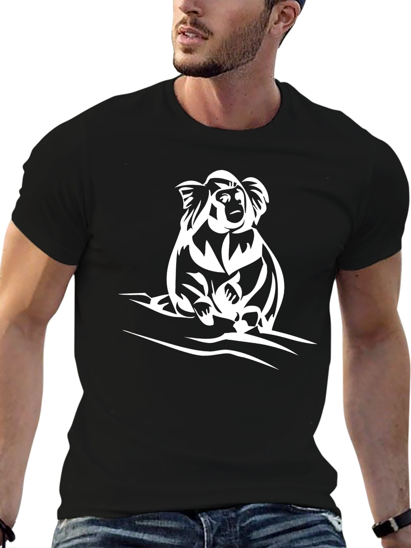 Koala Graphic Tee - Mens Black T-Shirt