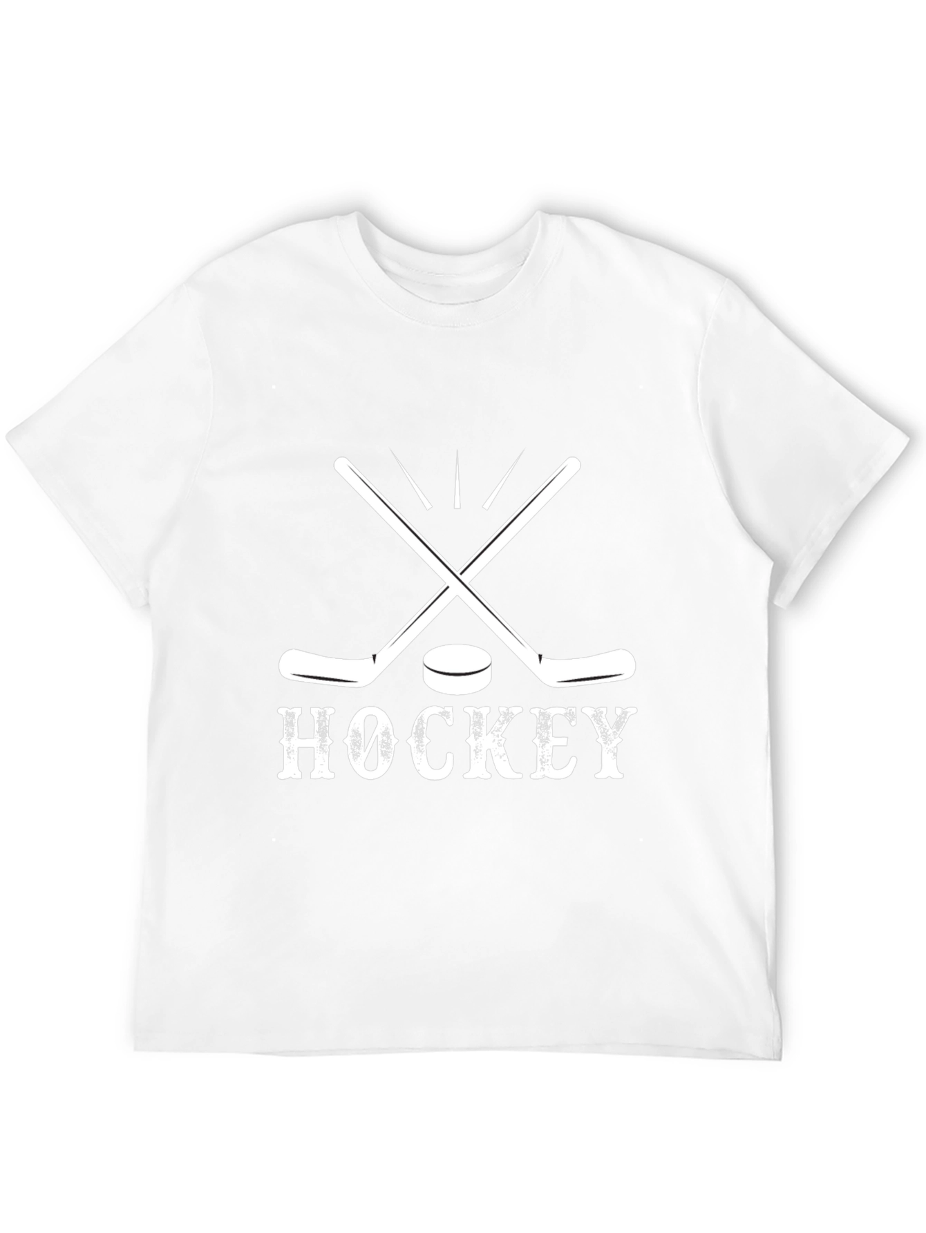 Hockey Graphic Tee - Cross Sticks & Puck Design