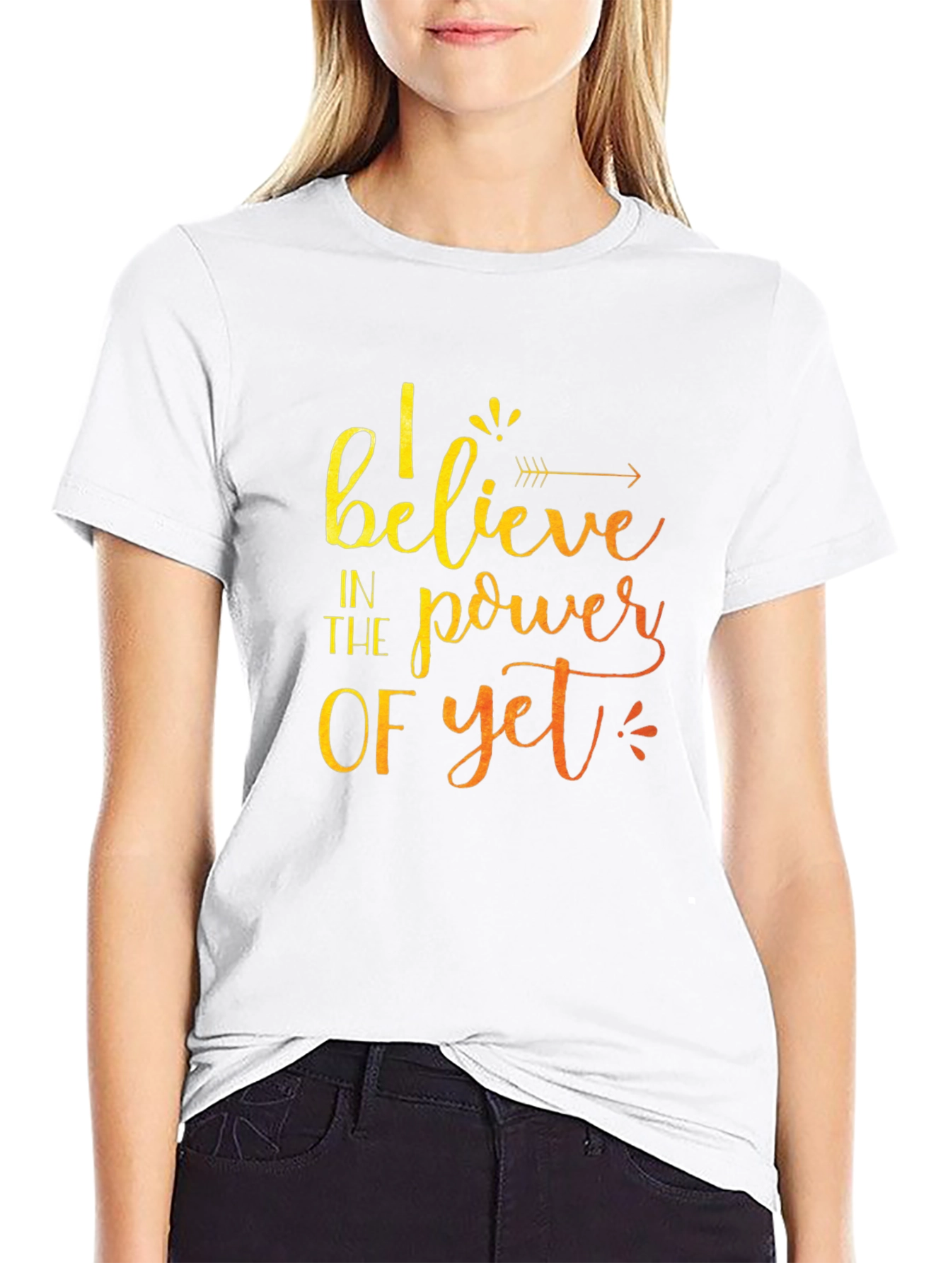 Believe In The Power Of Yet Black T-Shirt
