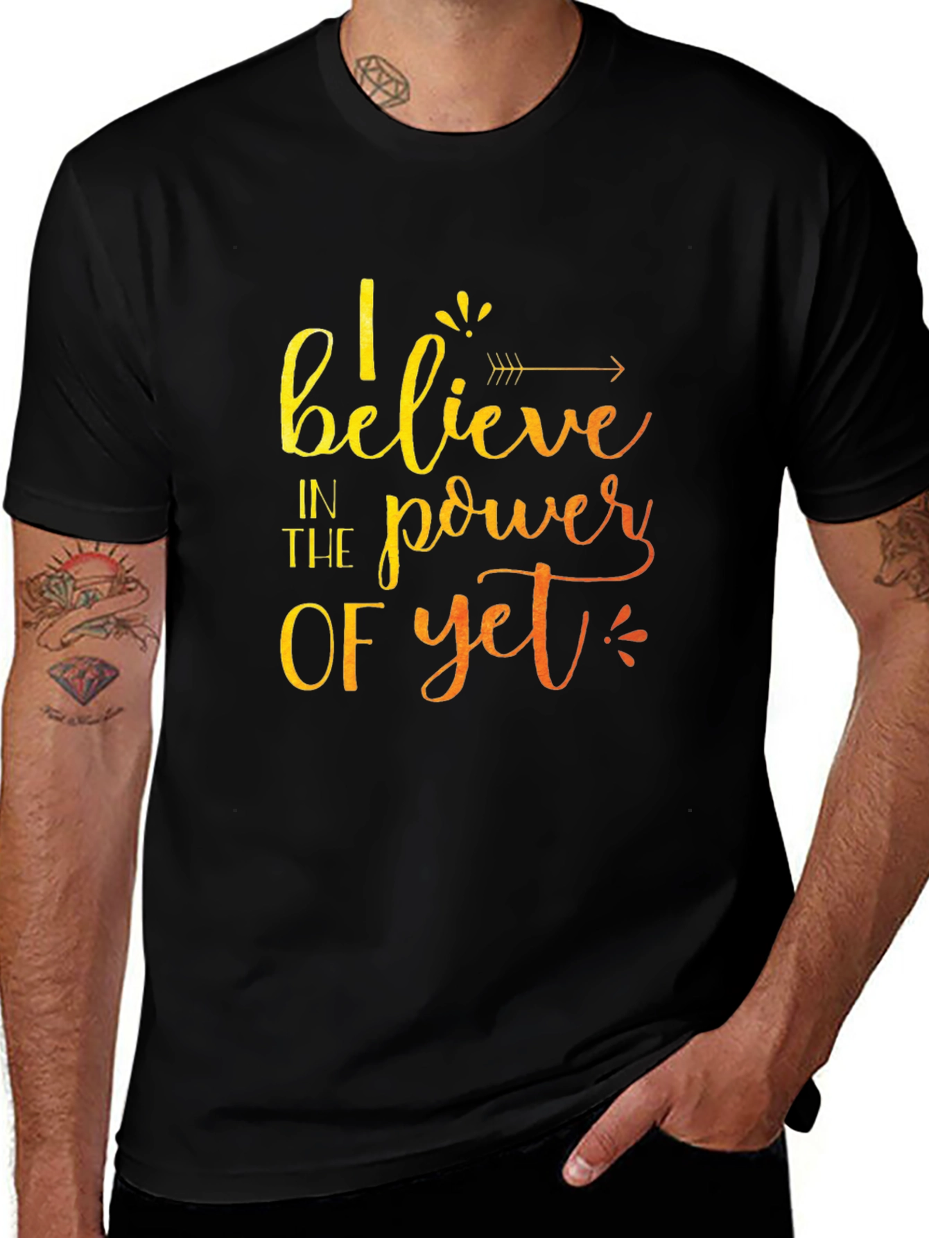 Believe In The Power Of Yet Black T-Shirt