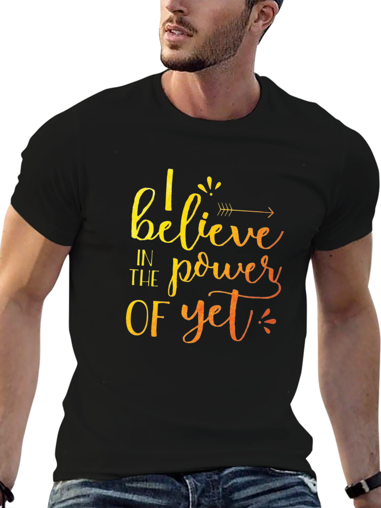 Believe In The Power Of Yet Black T-Shirt