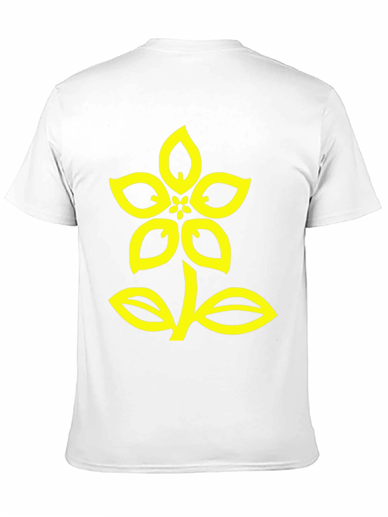 Black T-Shirt with Yellow Flower Design