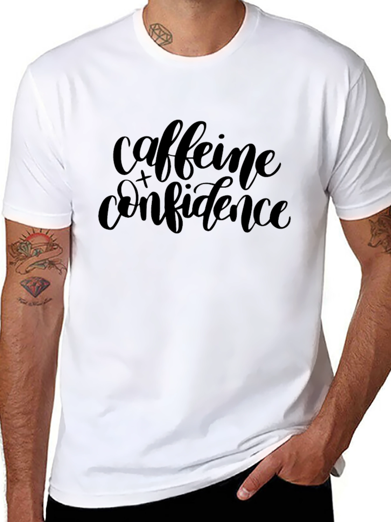 Caffeine Confidence Graphic Tee - Black