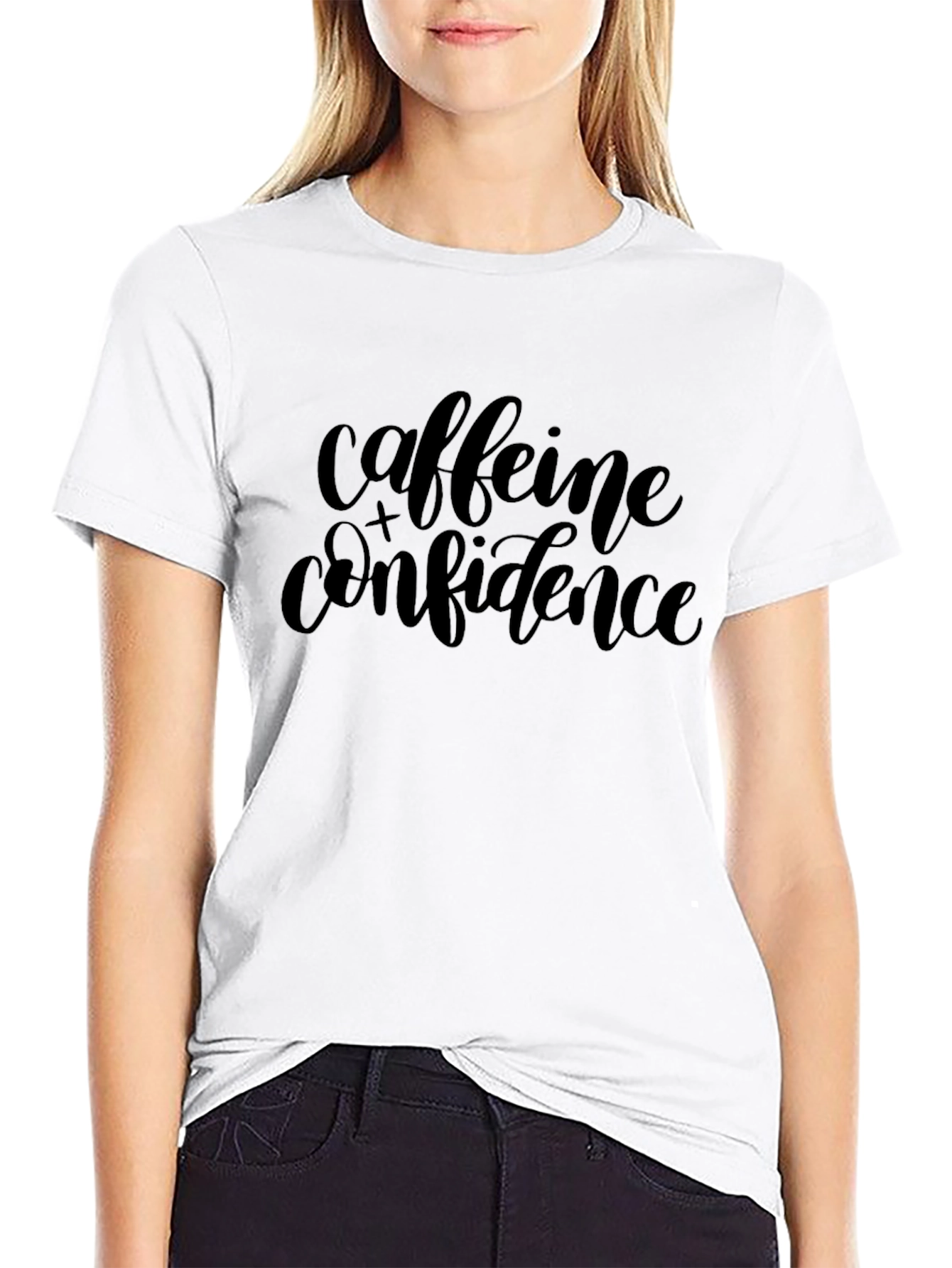 Caffeine Confidence Graphic Tee - Black