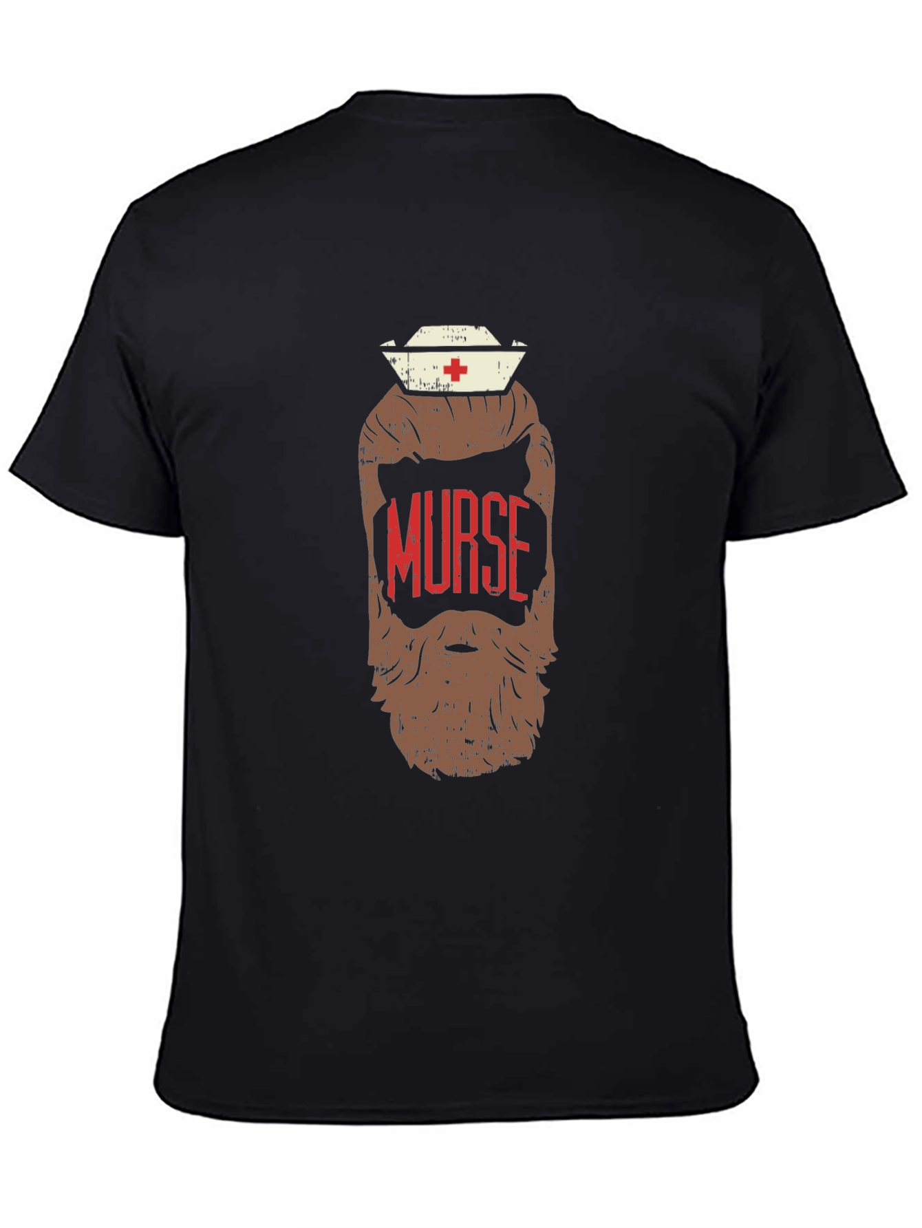 Murse Beard T-Shirt - Novelty Nurse Graphic Tee